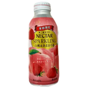 Fujiya Nectar Sparkling Strawberry Peach 380ml ~ 不二家草莓白桃汽水 380ml