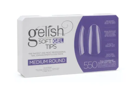 Gelish - Full Cover Soft Gel Tips - Medium Round 550pc