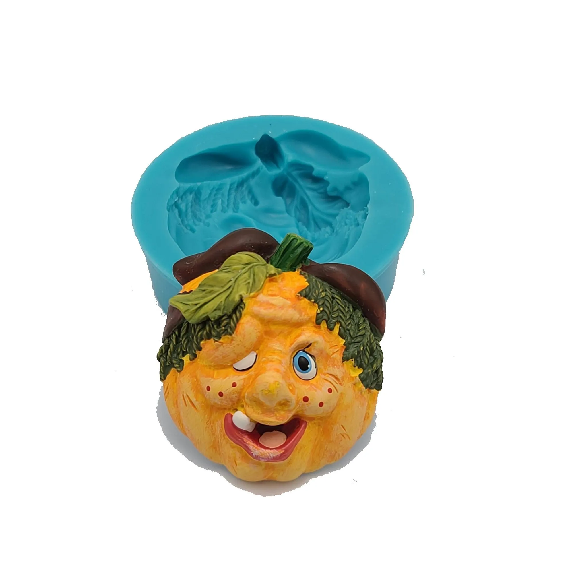Ghoul Jack O’Lantern Pumpkin Halloween Silicone Mold Resin Polymer Clay.