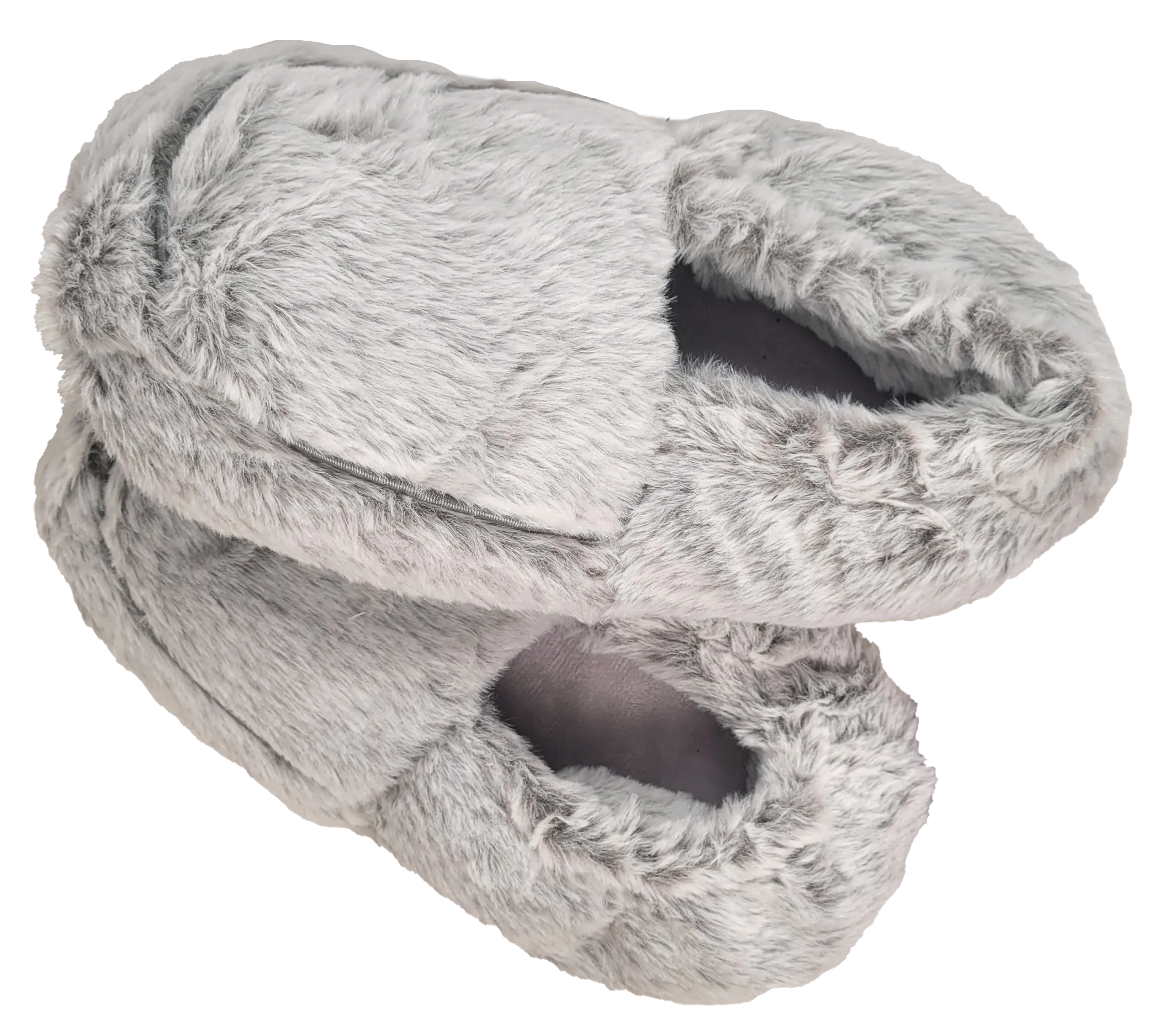 Gray Microwaveable Slippers