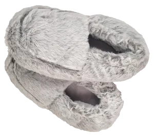 Gray Microwaveable Slippers