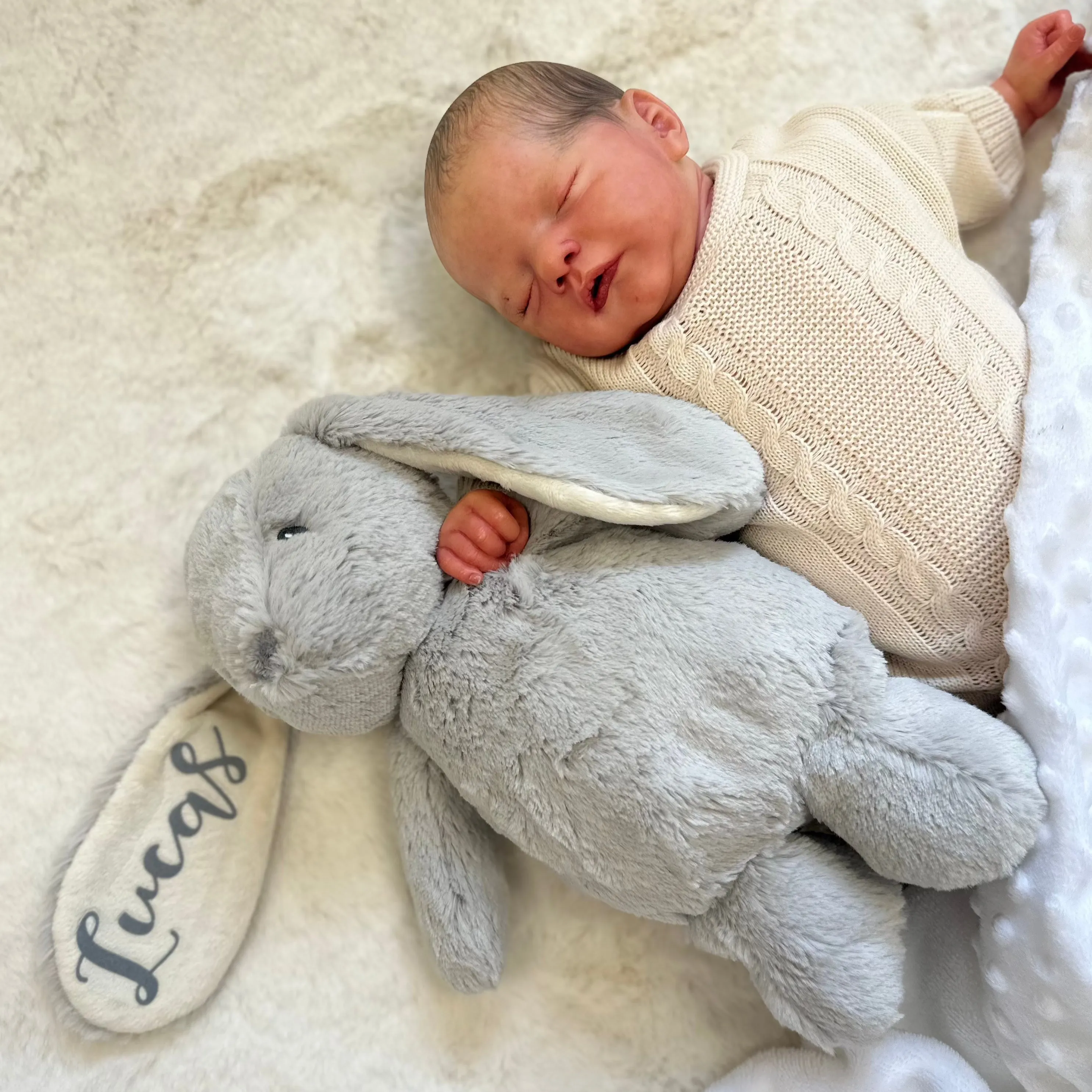 Grey Bunny Soft Toy