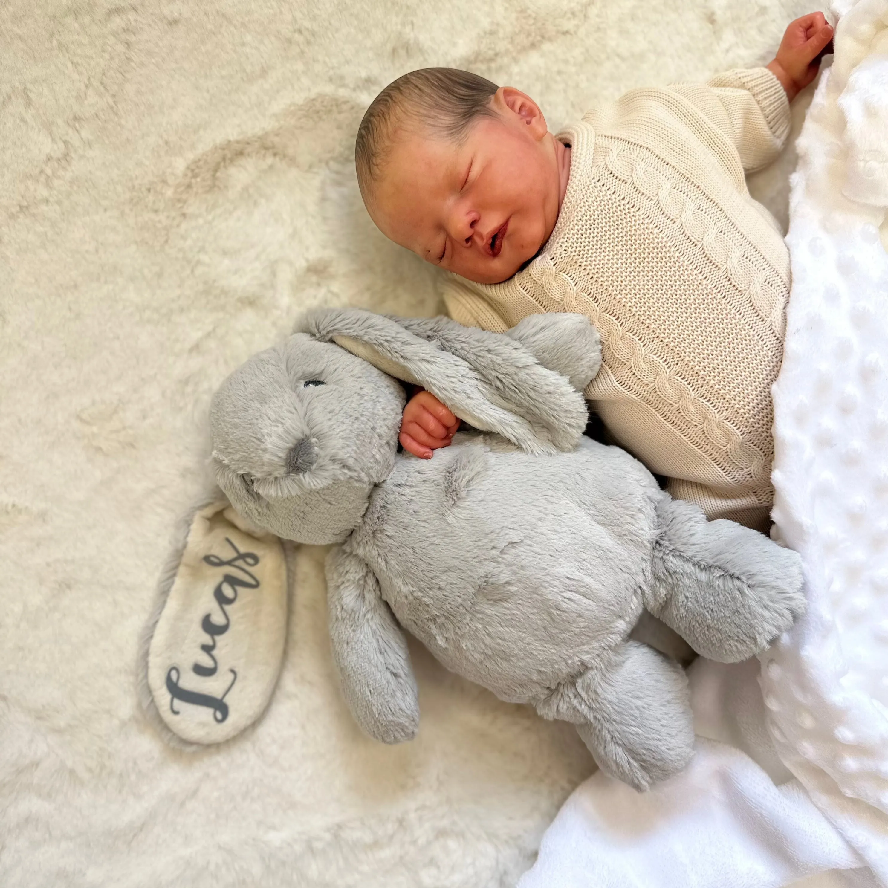 Grey Bunny Soft Toy