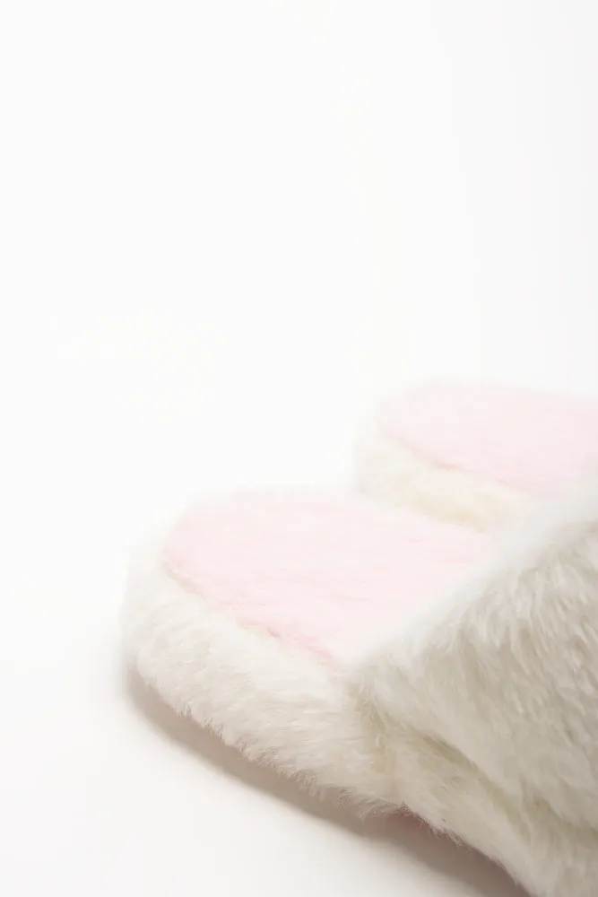 Heart Slippers Cream And Pink