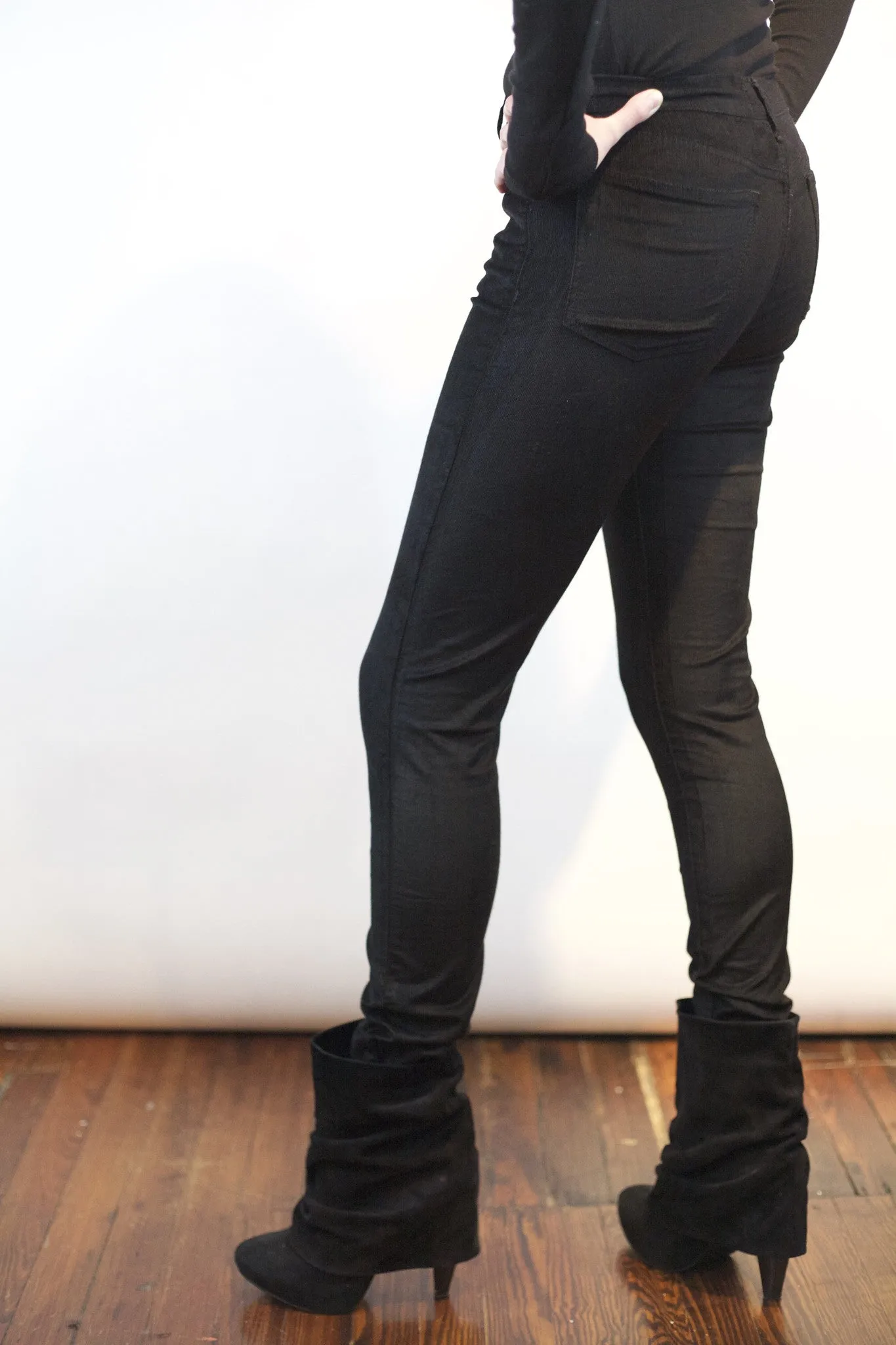 High Waist Skinny Cords