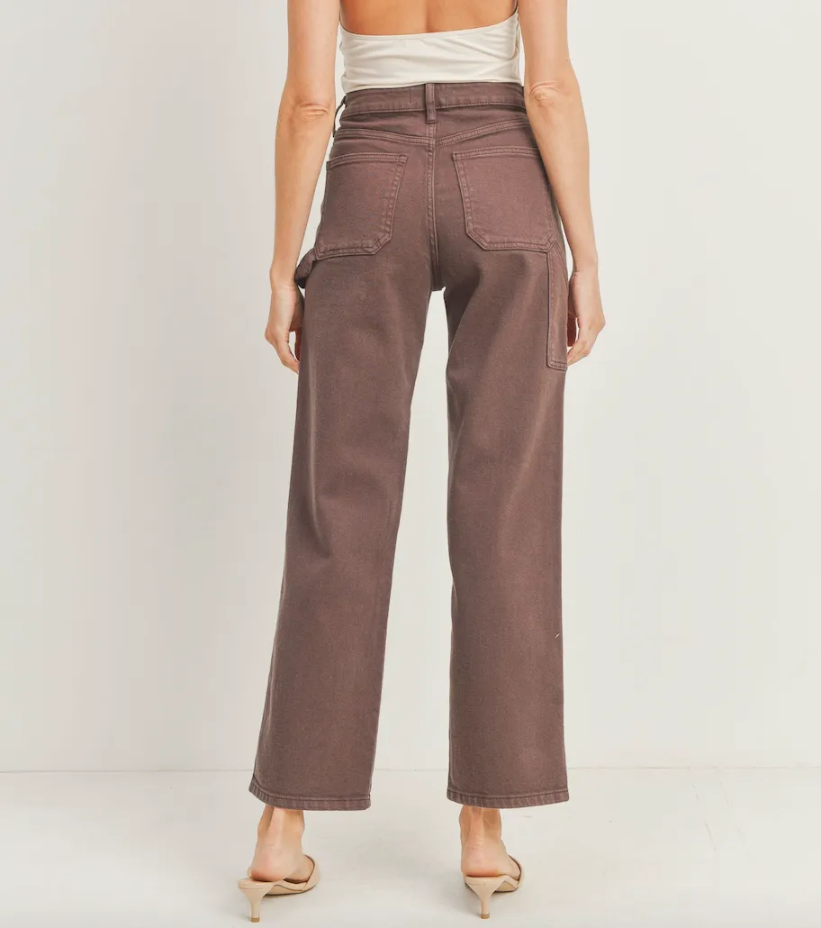 High Waisted Deep Pocket Carpenter Jeans