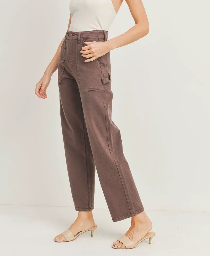 High Waisted Deep Pocket Carpenter Jeans