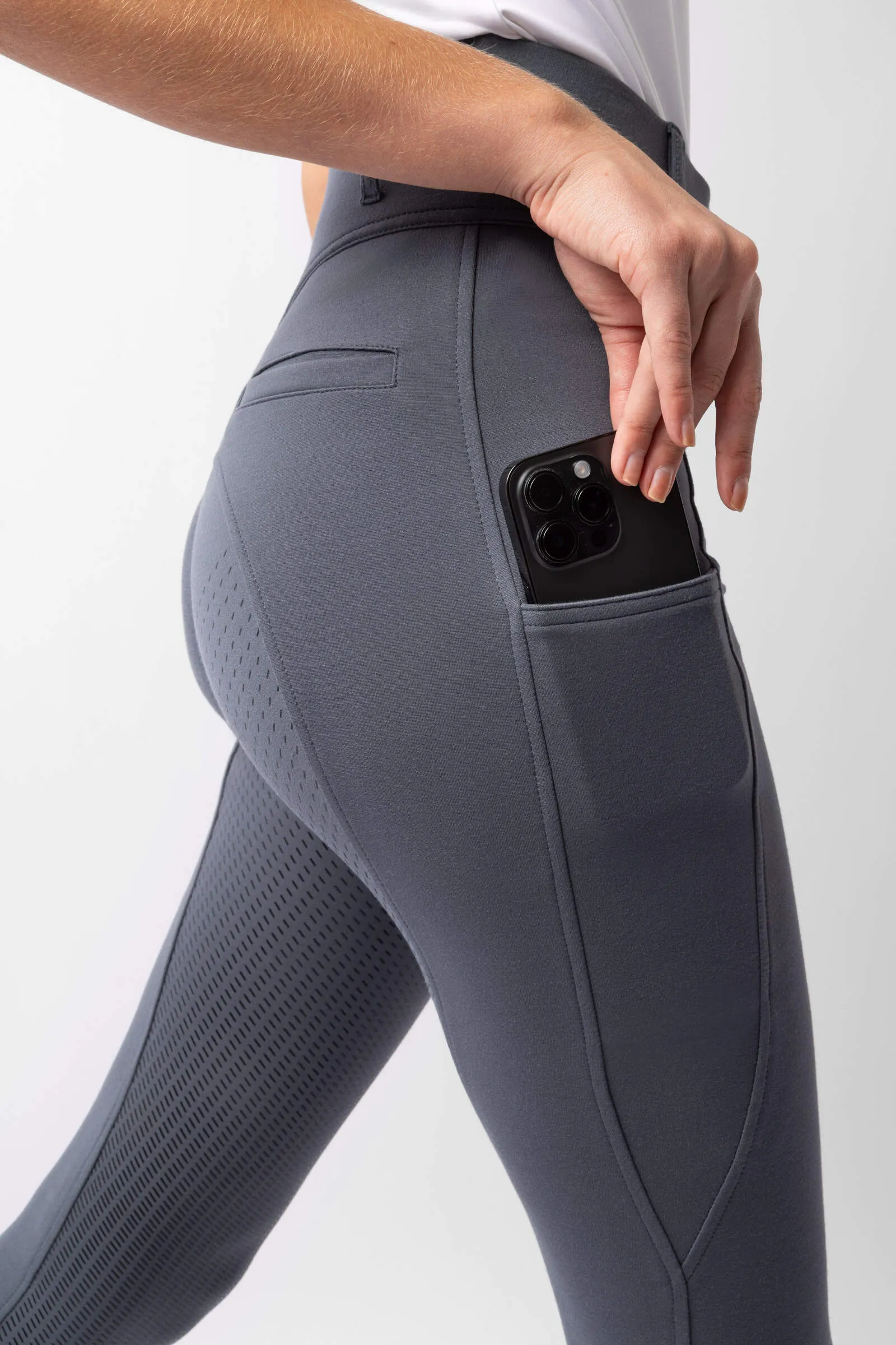 Horze Mira FG Ladies Breeches Thunder Cloud Blue
