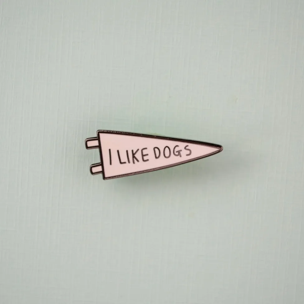 I like Dogs Enamel pin