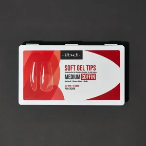 IBD Soft Gel Tips - Medium Coffin 504 Tips / 12 Sizes
