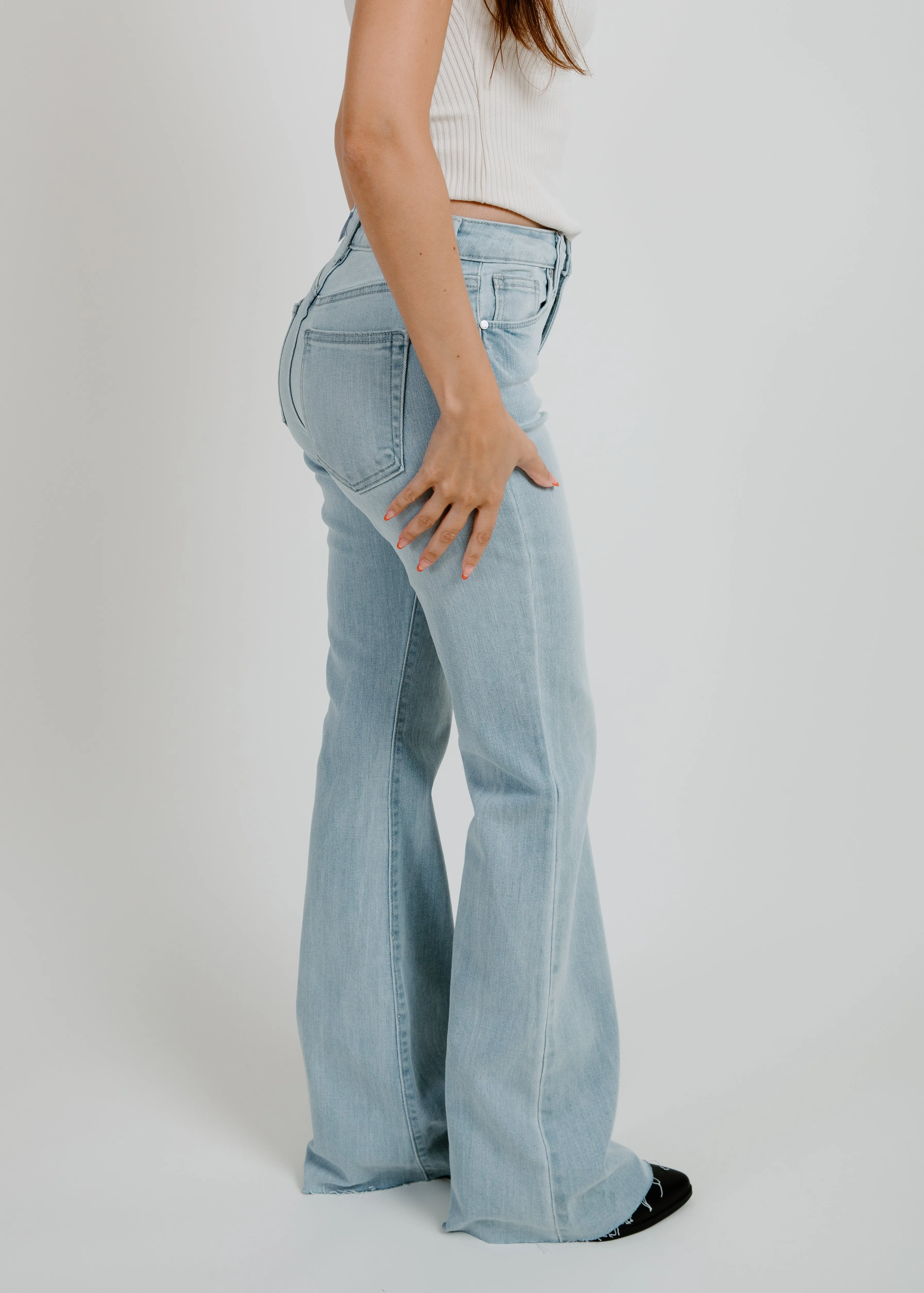 Jackie High Rise Scissor Cut Flare