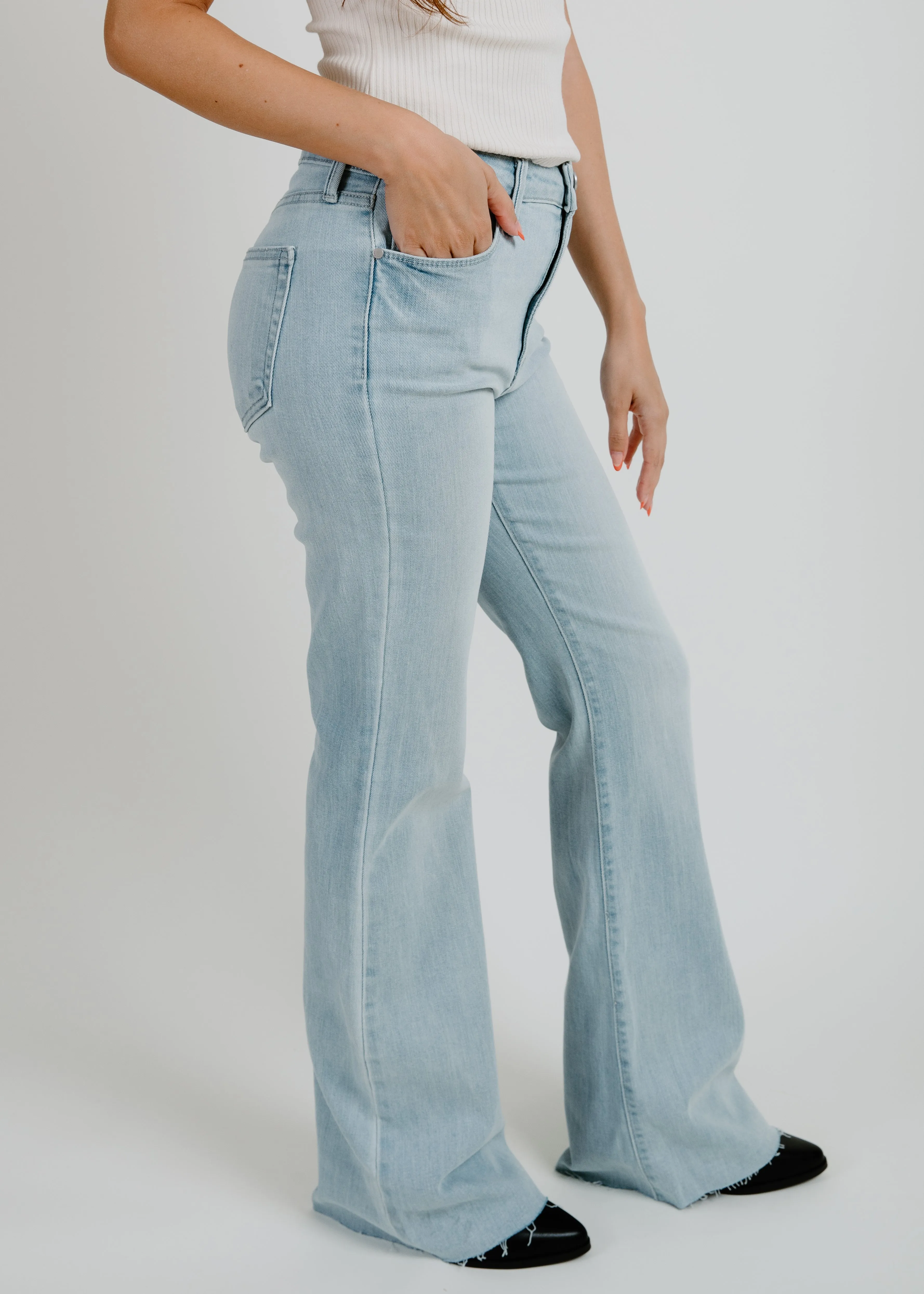 Jackie High Rise Scissor Cut Flare