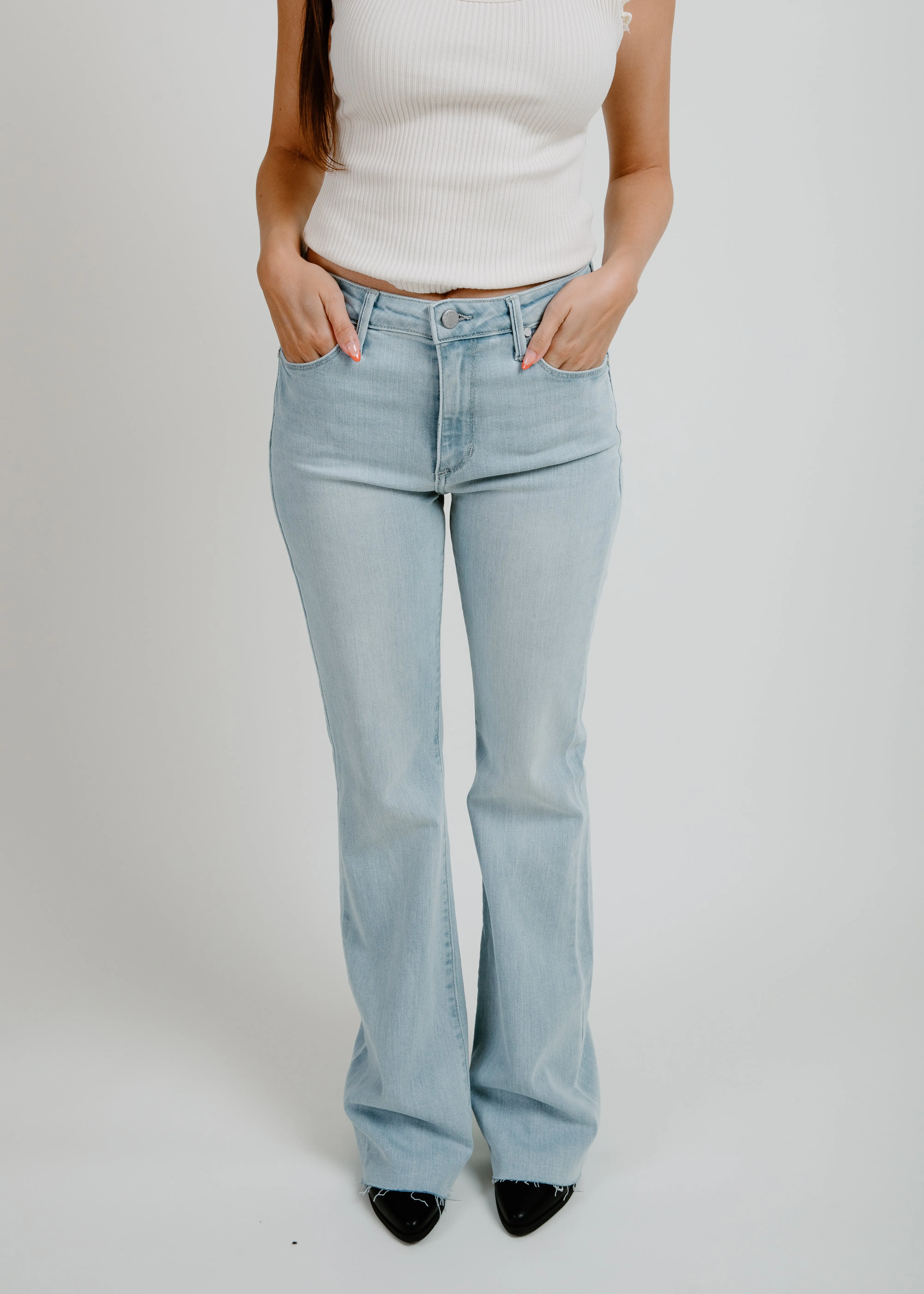 Jackie High Rise Scissor Cut Flare