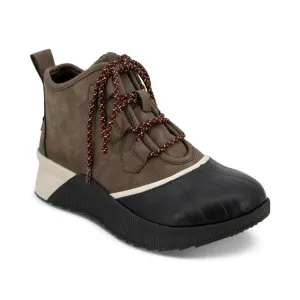 JBU Women's 7.5 Brown Linette Lace-Up Water-Resistant Duck Booties / Boots NIB