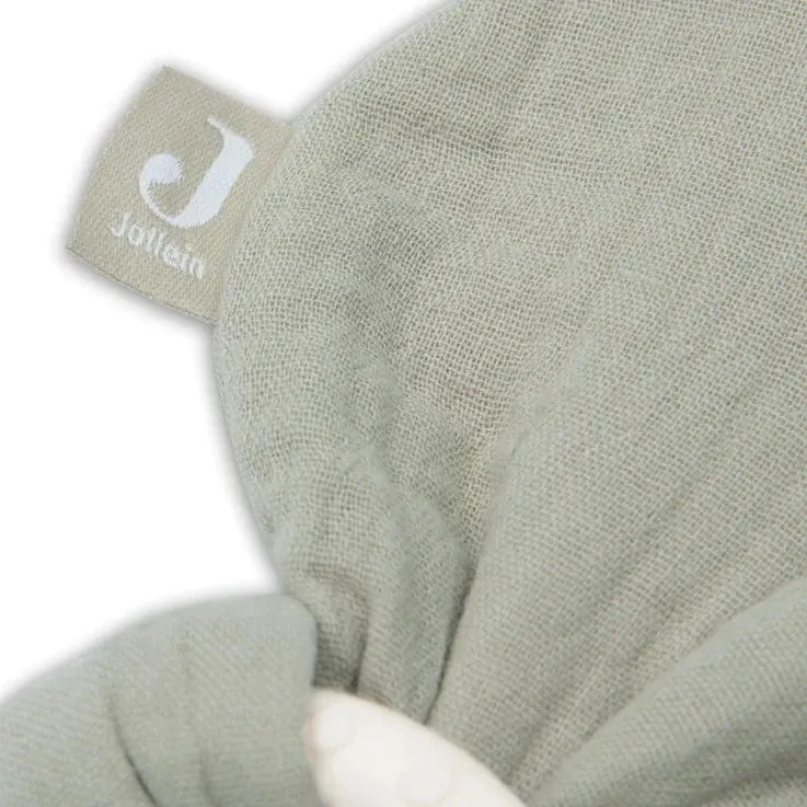 Jollein Teething Ring Silicone Bunny Ears - Olive green