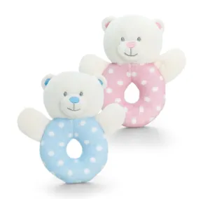 Keel Toys Baby Bear Ring Rattle 12cm