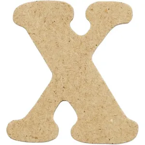 Letters 4cm Pre Punched x 10 - Initial X