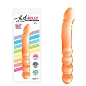 LUST JELLY PVC 9.5 DOUBLE DONG - ORANGE