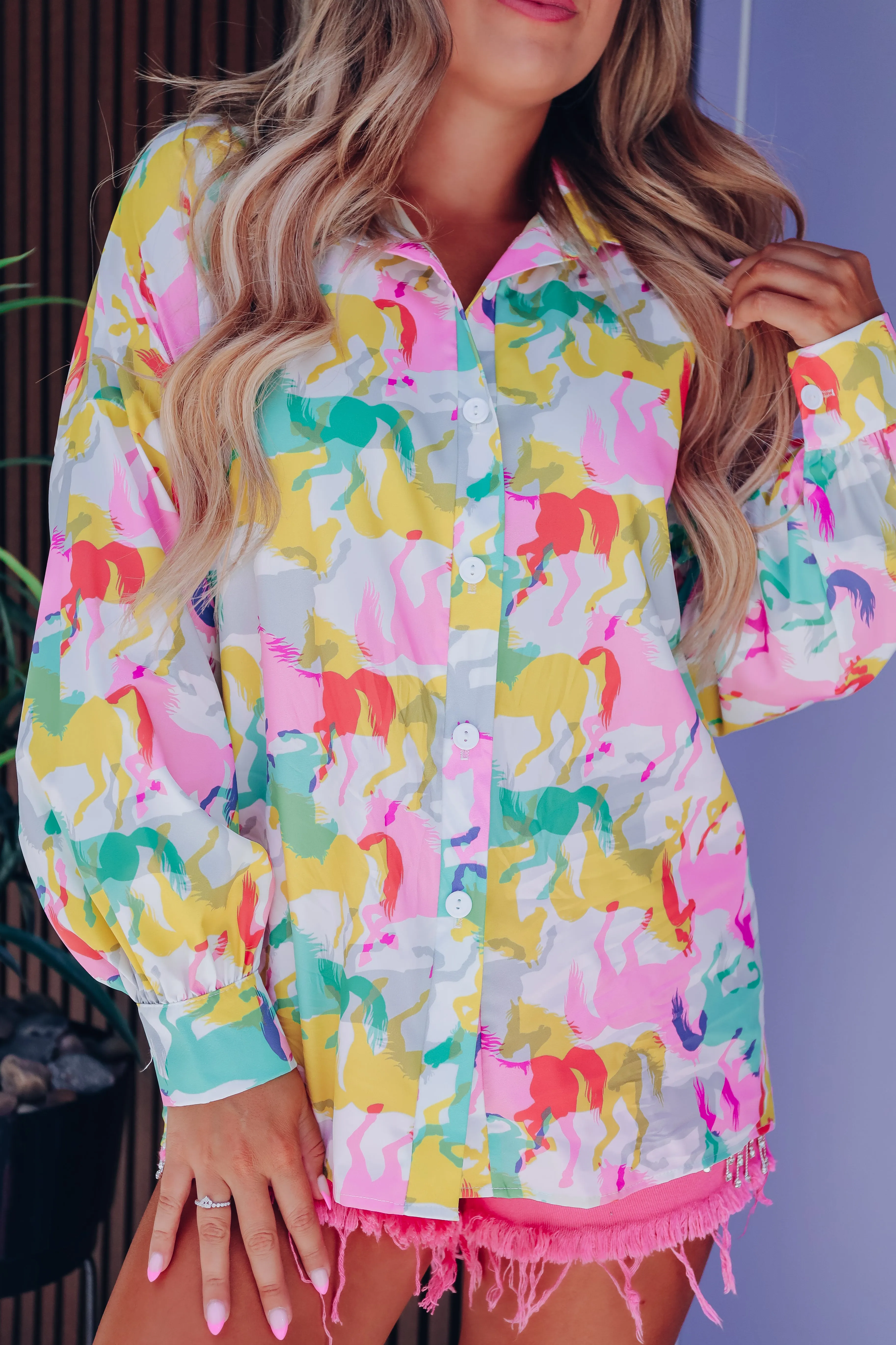 Memphis Stallion Printed Blouse
