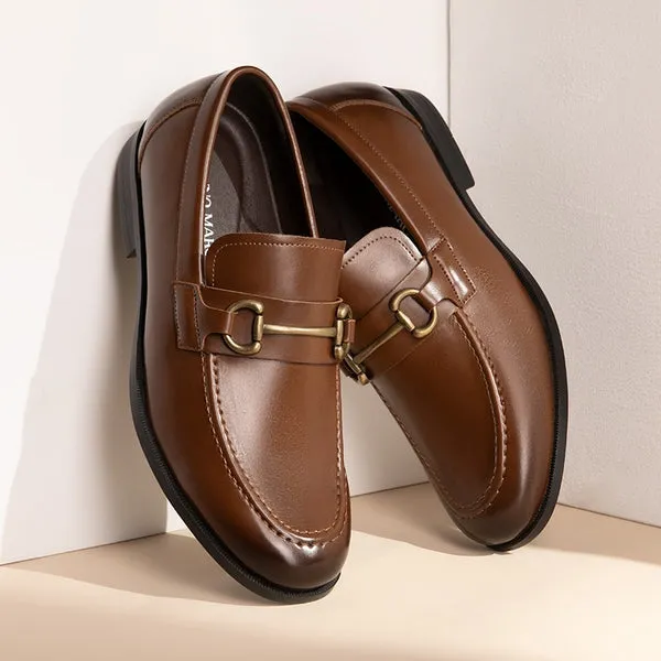 Men's Metallic Slip-On Dress Loafers