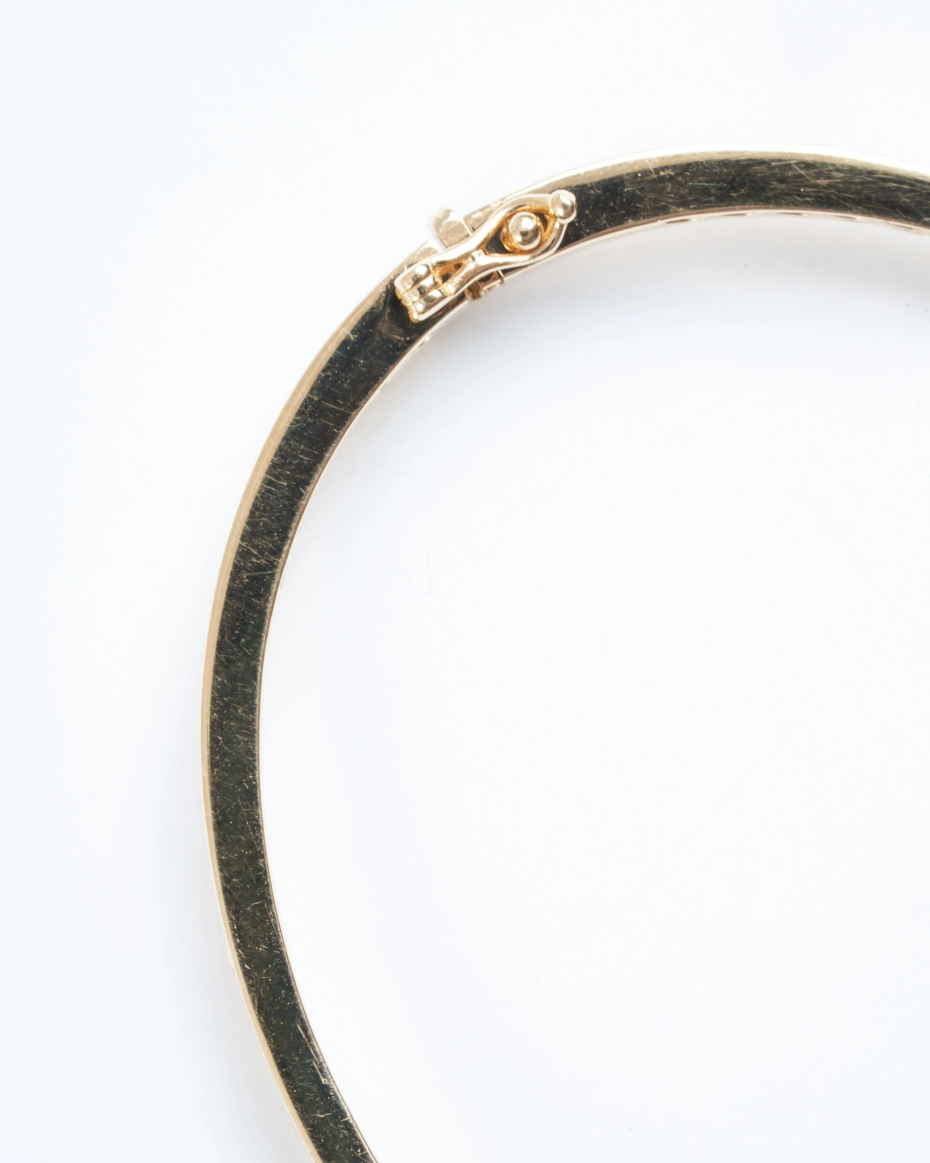 narrow starburst diamond bangle - gold