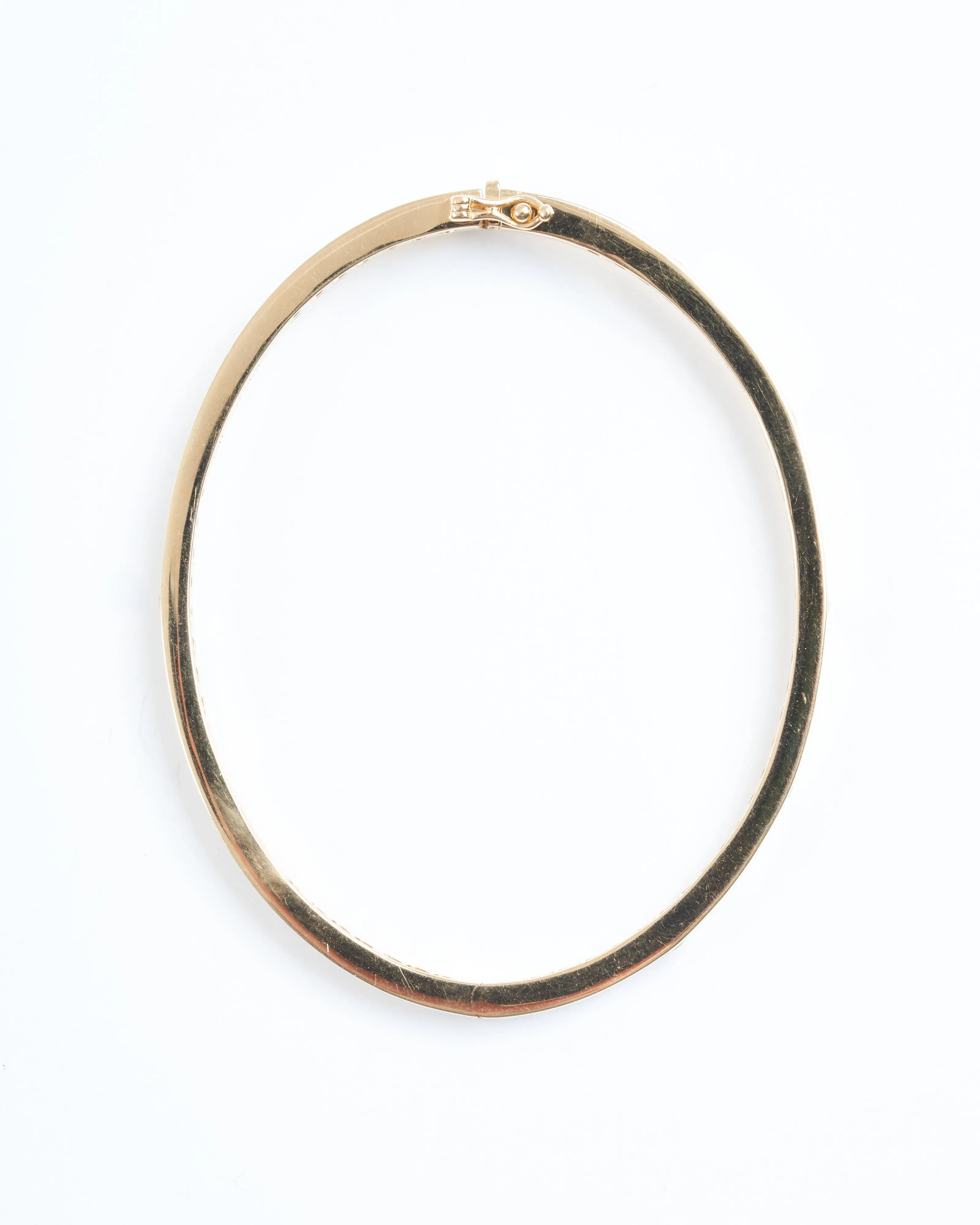 narrow starburst diamond bangle - gold