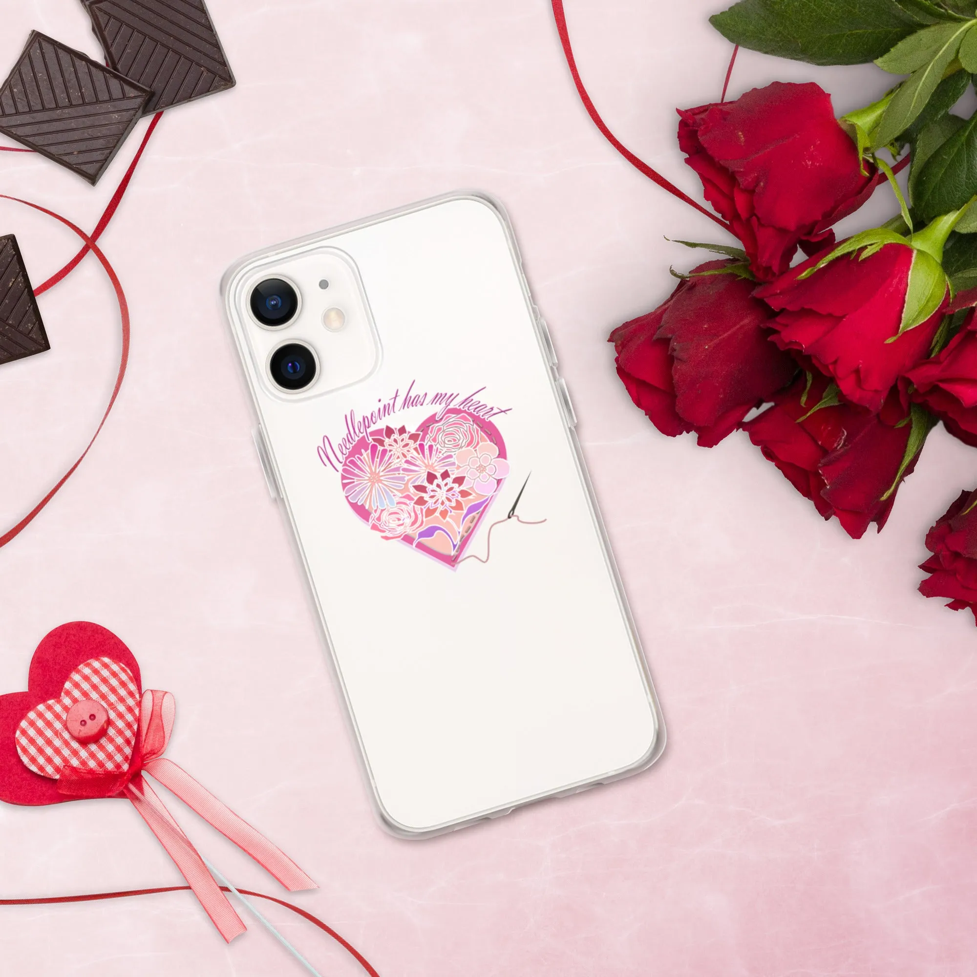 Needlepoint Has My Heart iPhone Case