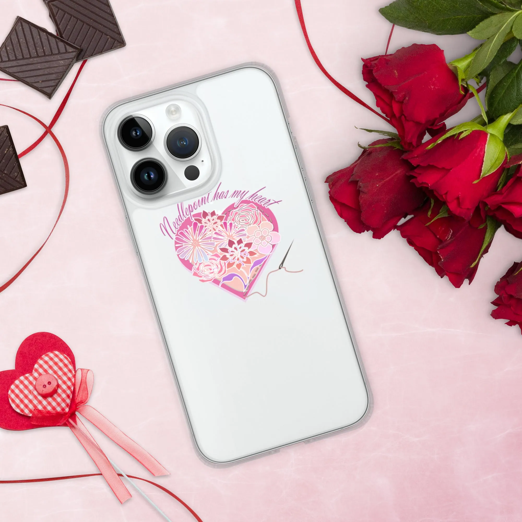 Needlepoint Has My Heart iPhone Case