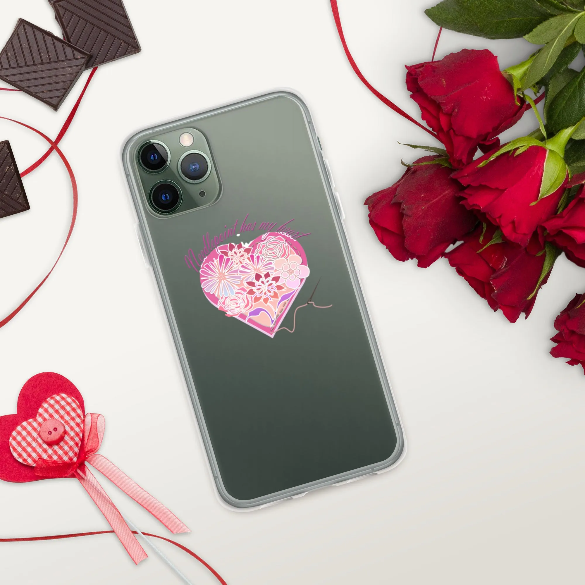 Needlepoint Has My Heart iPhone Case