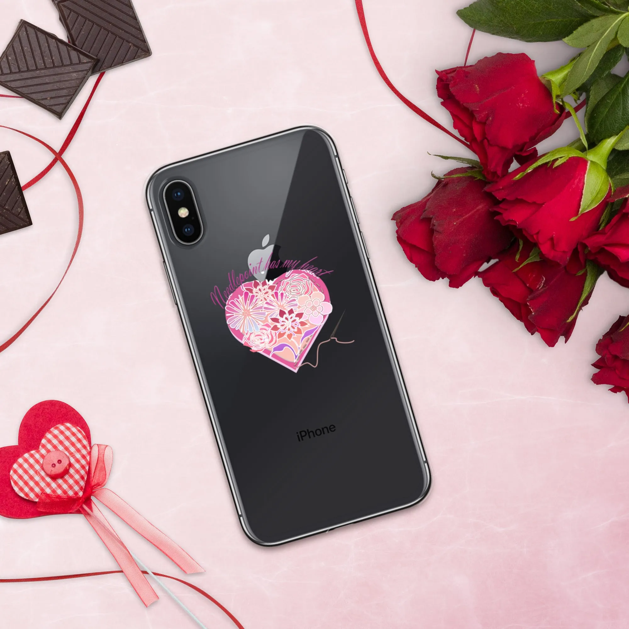 Needlepoint Has My Heart iPhone Case