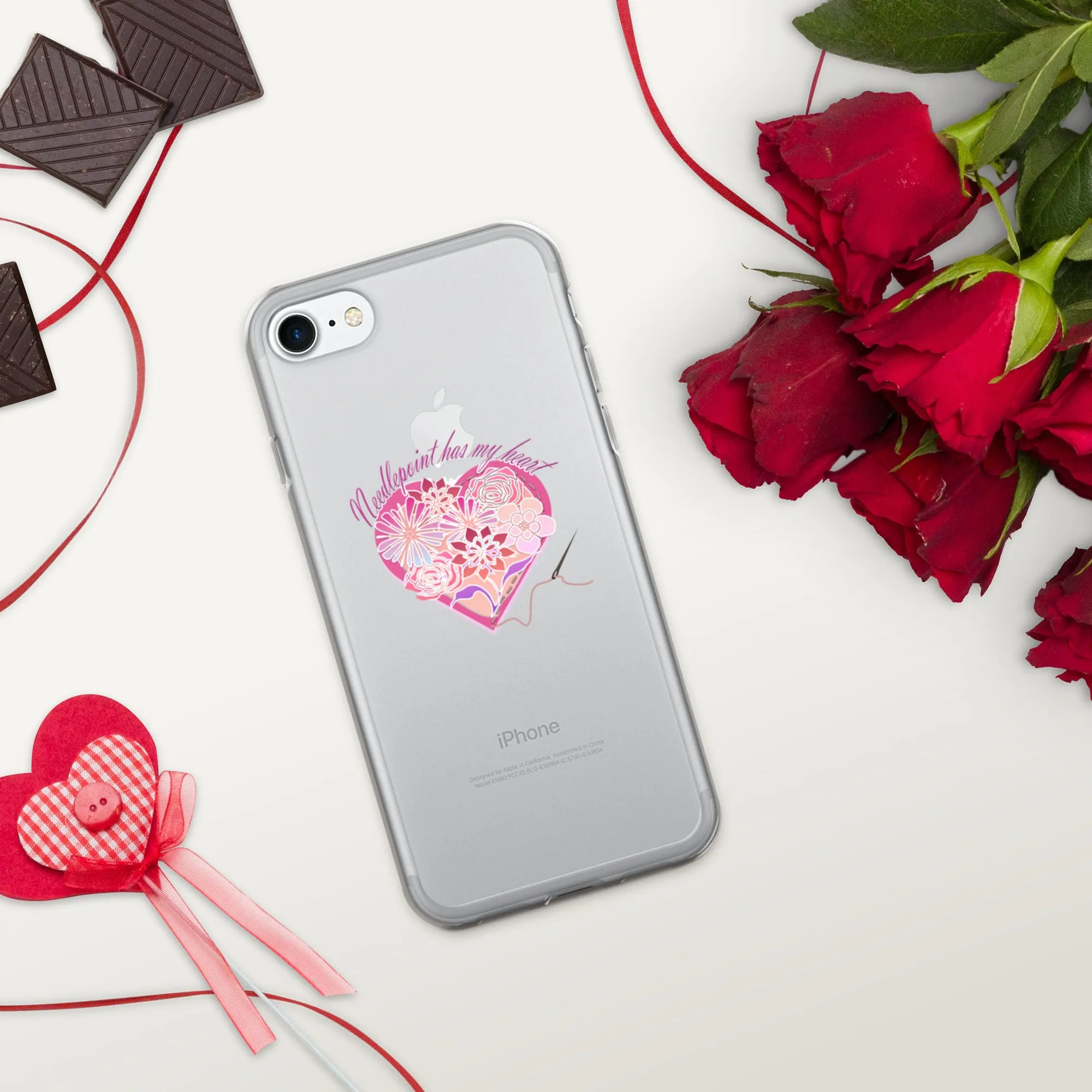 Needlepoint Has My Heart iPhone Case