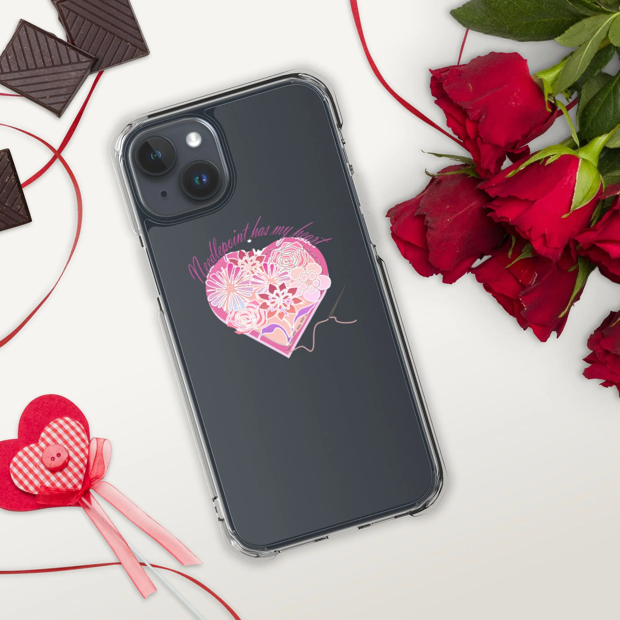 Needlepoint Has My Heart iPhone Case