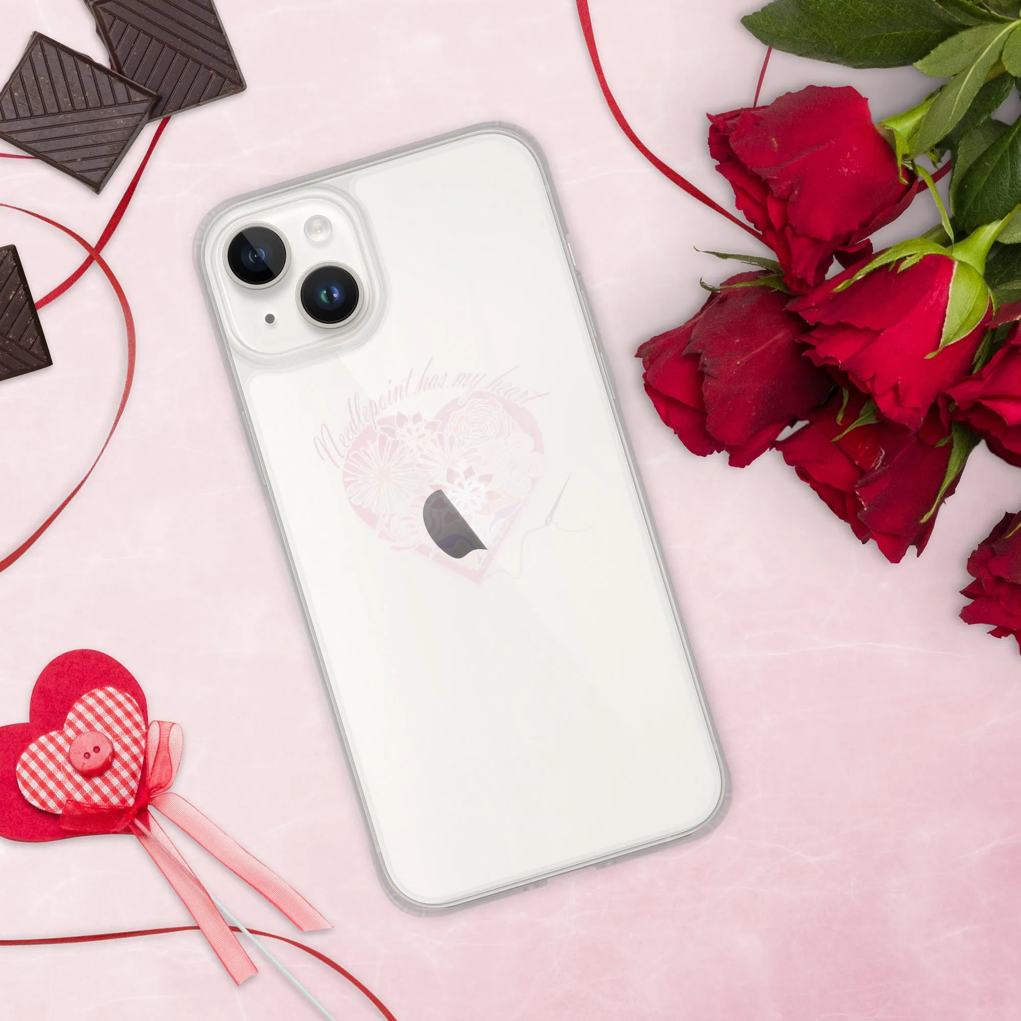 Needlepoint Has My Heart iPhone Case