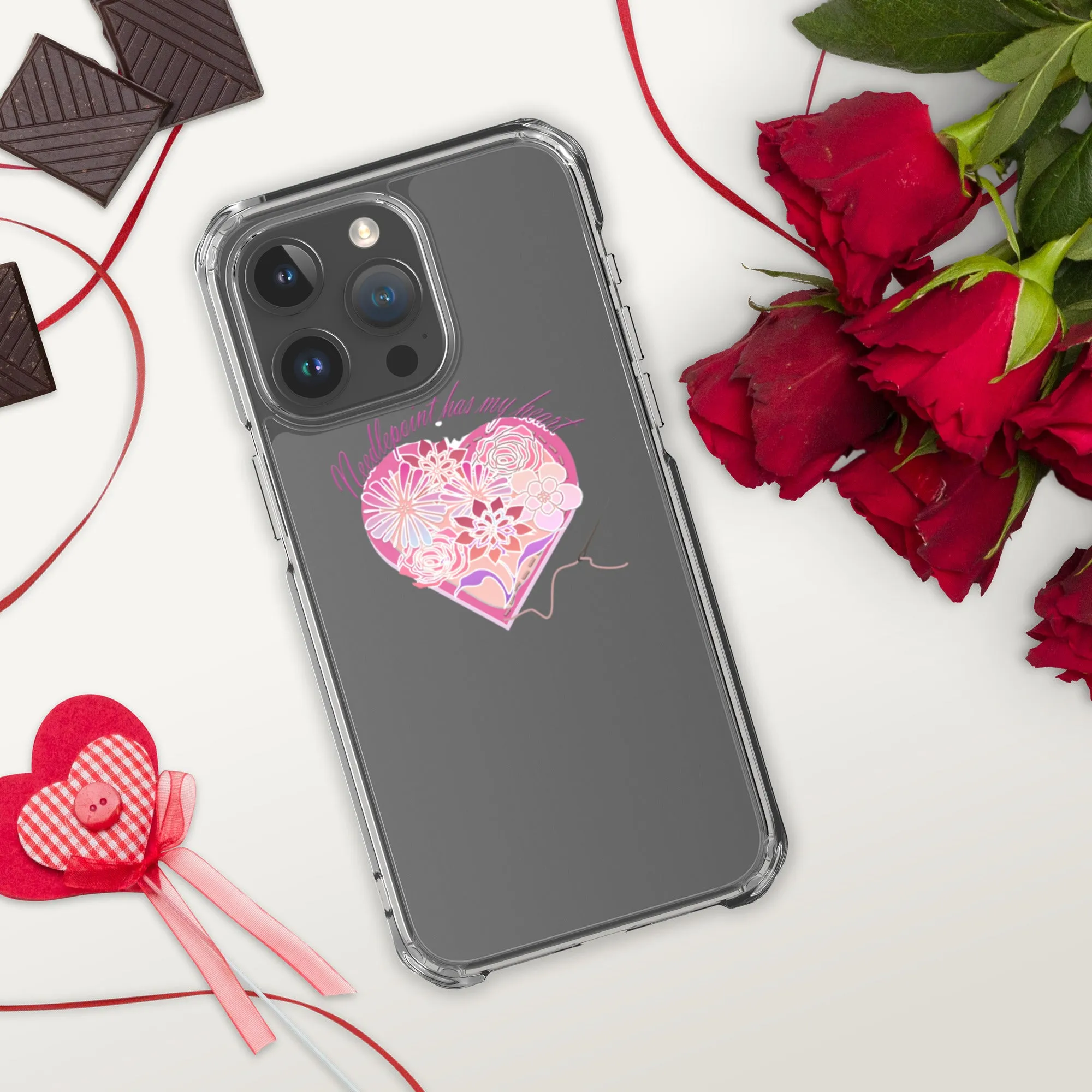 Needlepoint Has My Heart iPhone Case