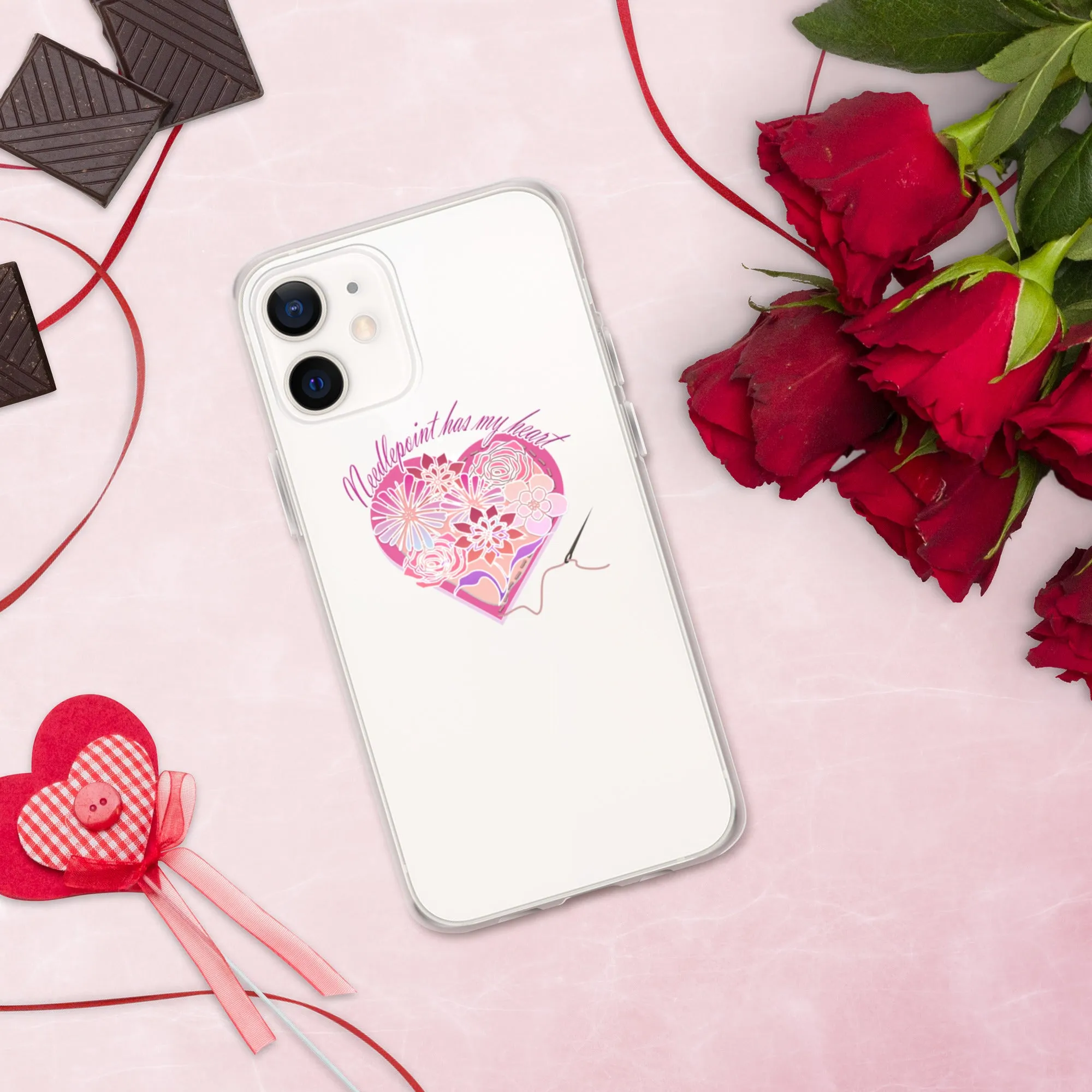 Needlepoint Has My Heart iPhone Case
