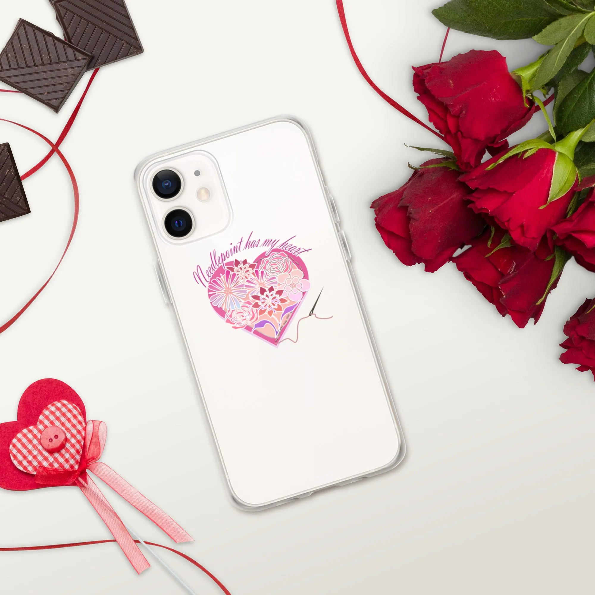 Needlepoint Has My Heart iPhone Case