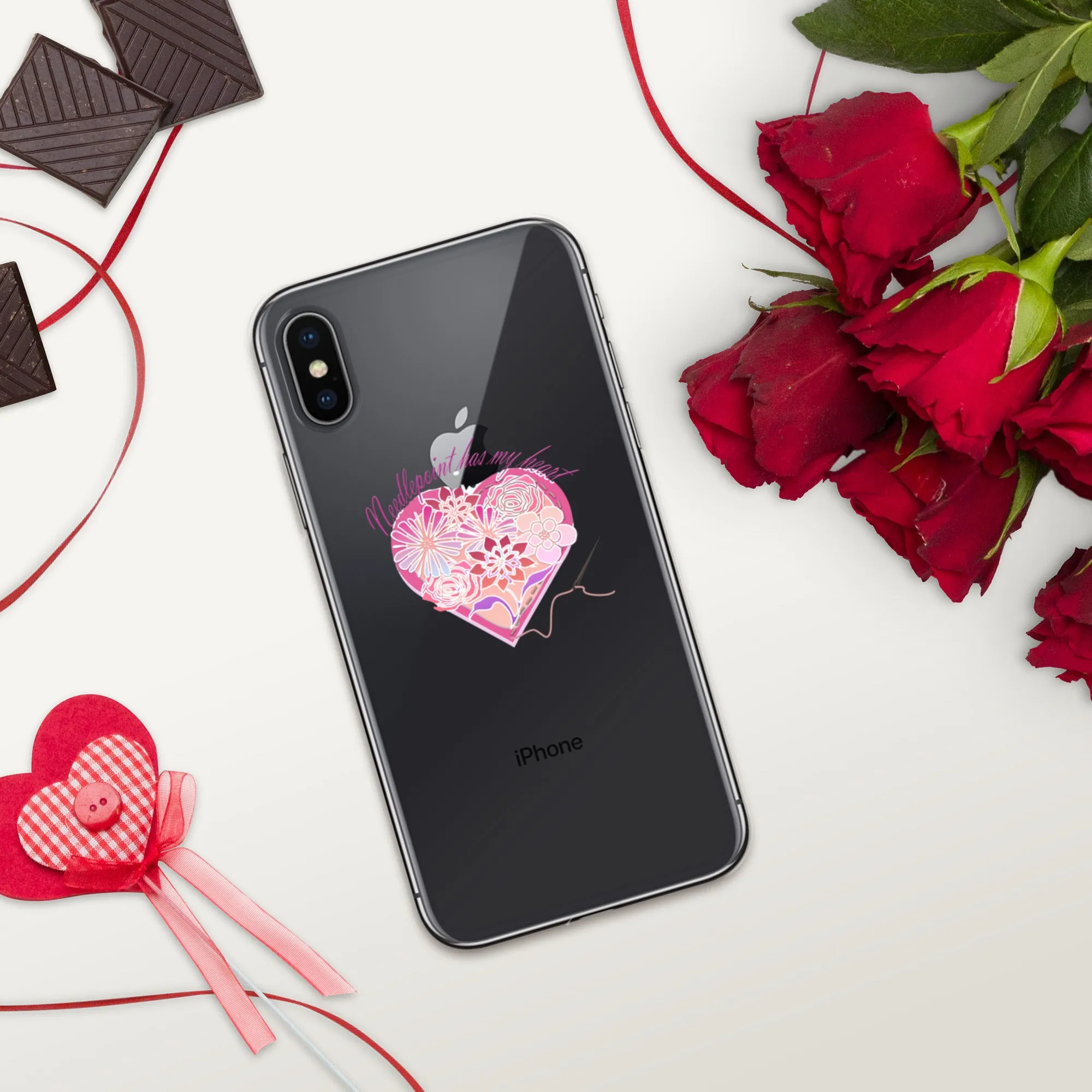 Needlepoint Has My Heart iPhone Case