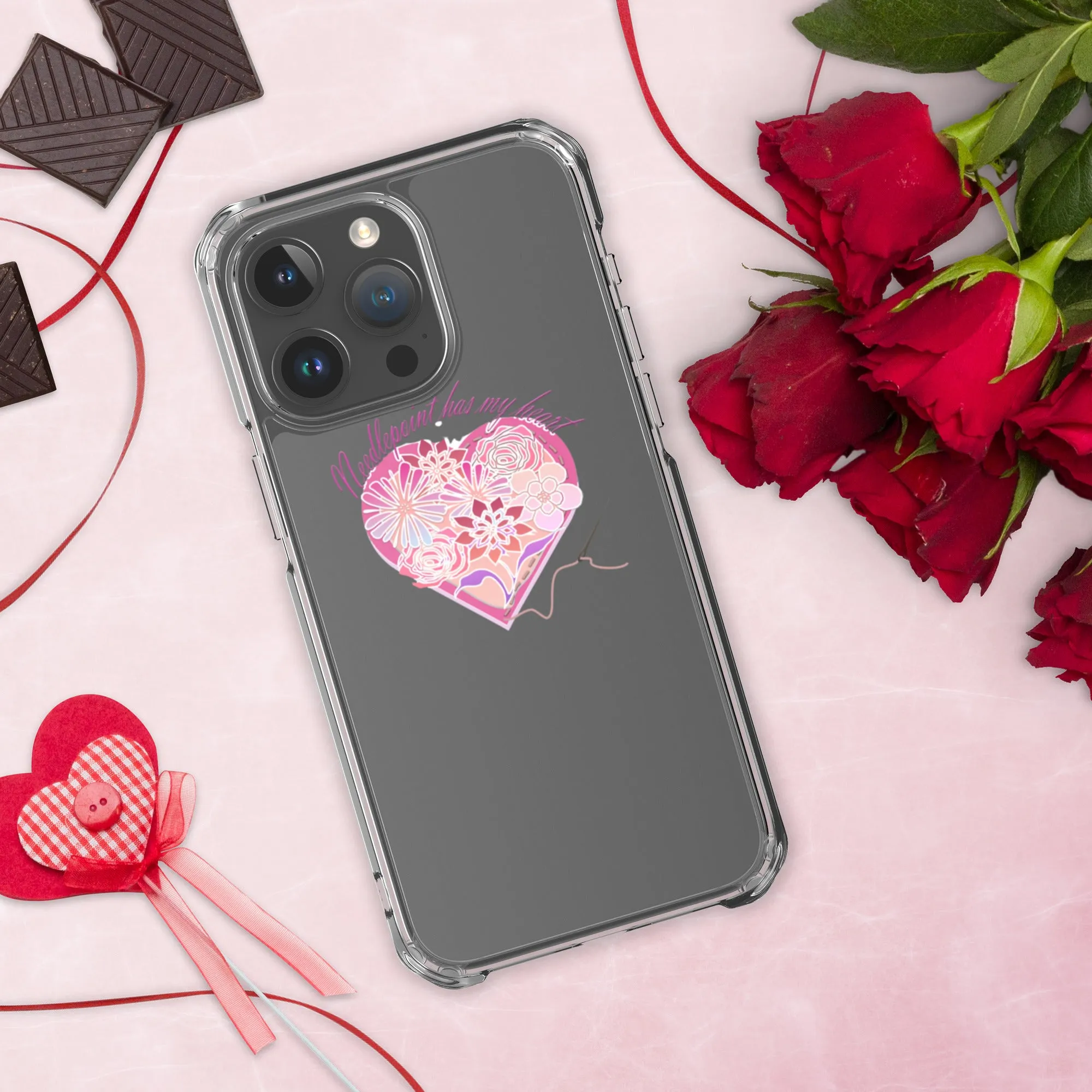 Needlepoint Has My Heart iPhone Case