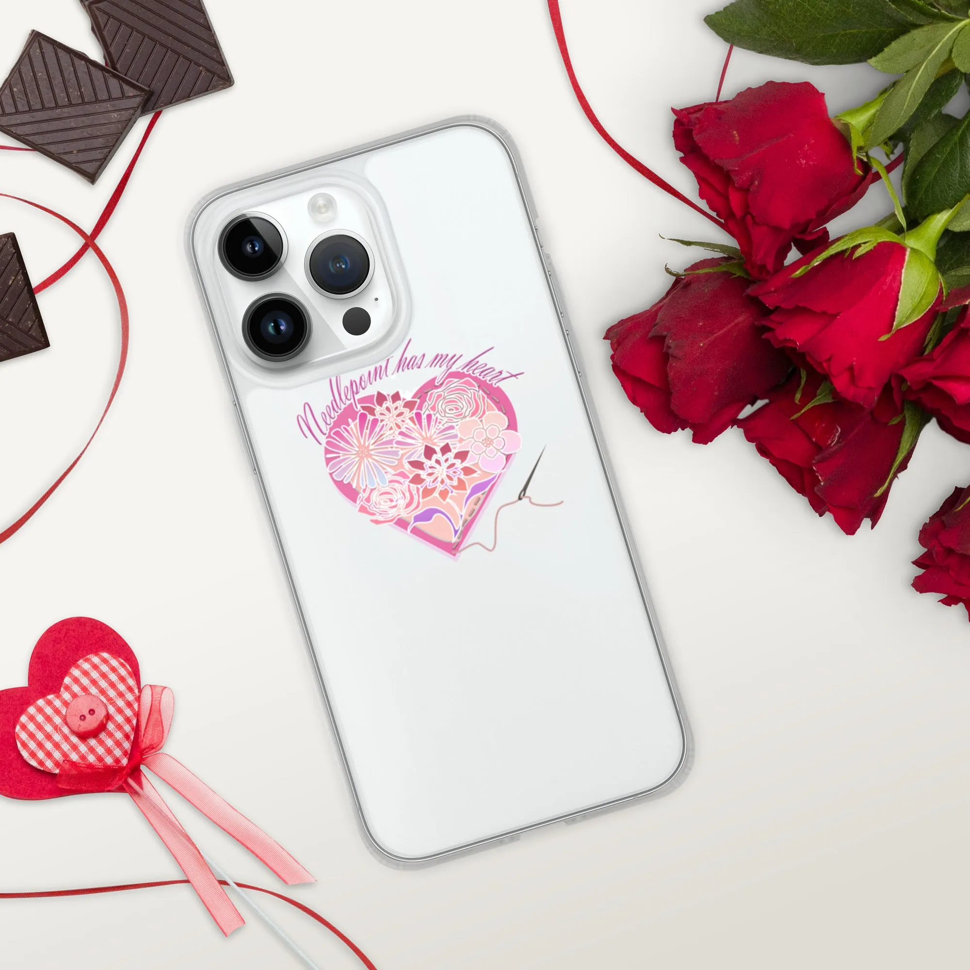 Needlepoint Has My Heart iPhone Case