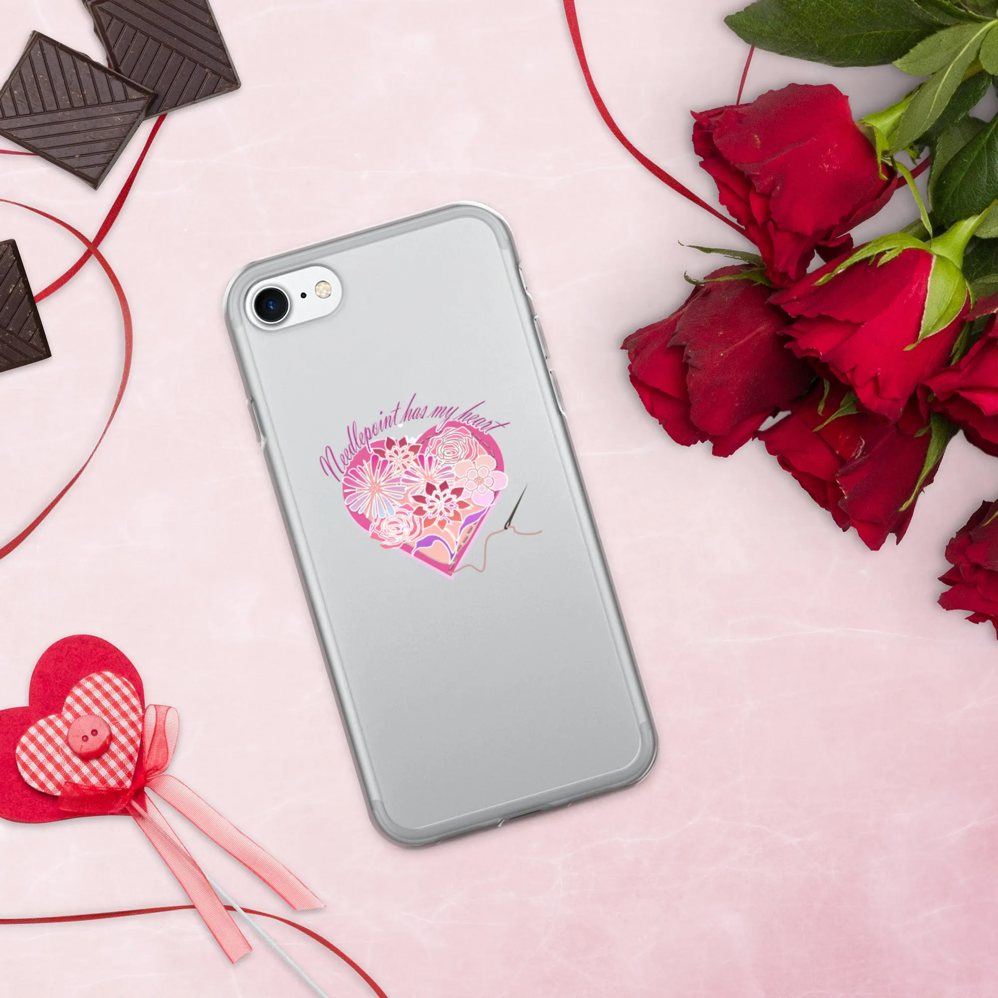 Needlepoint Has My Heart iPhone Case