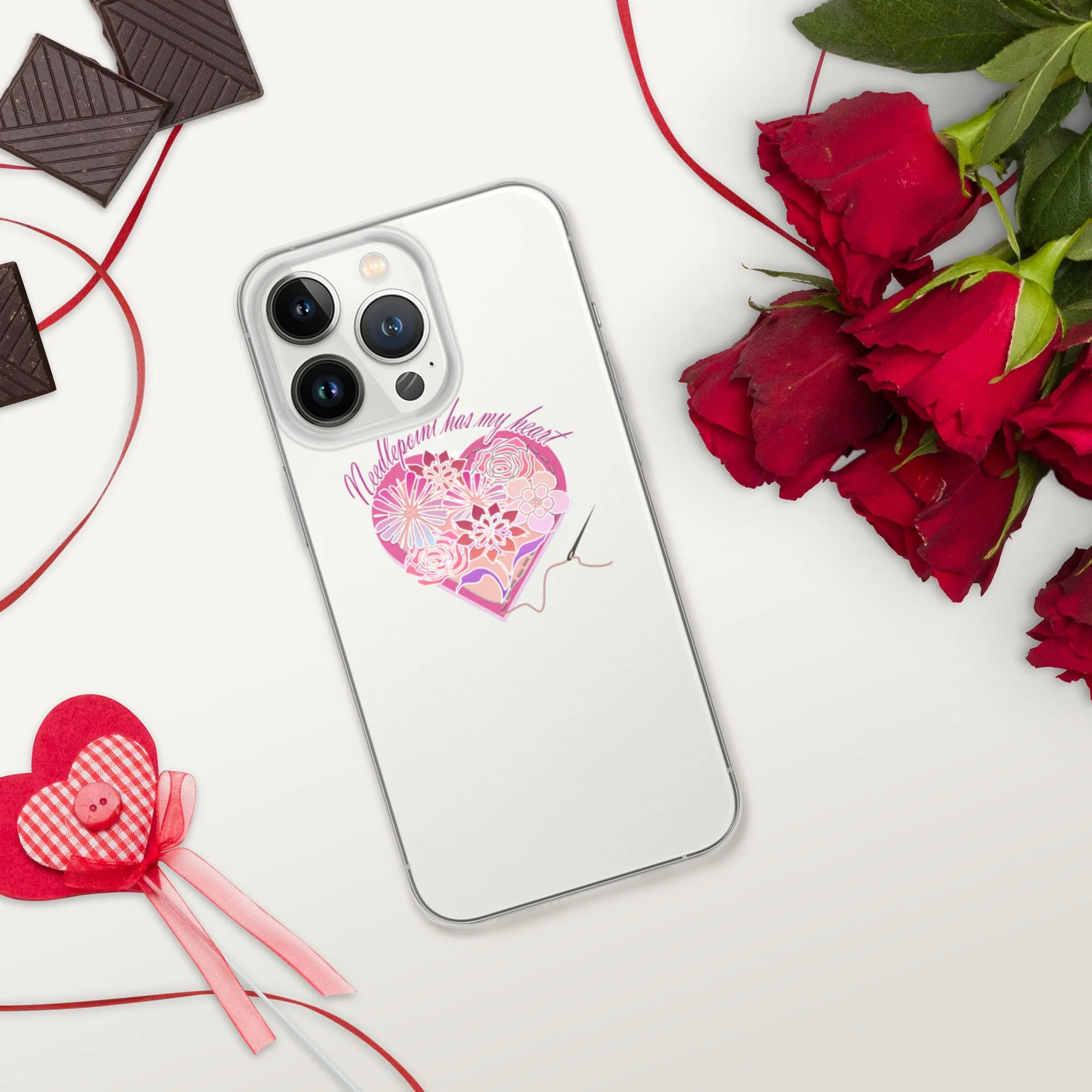 Needlepoint Has My Heart iPhone Case