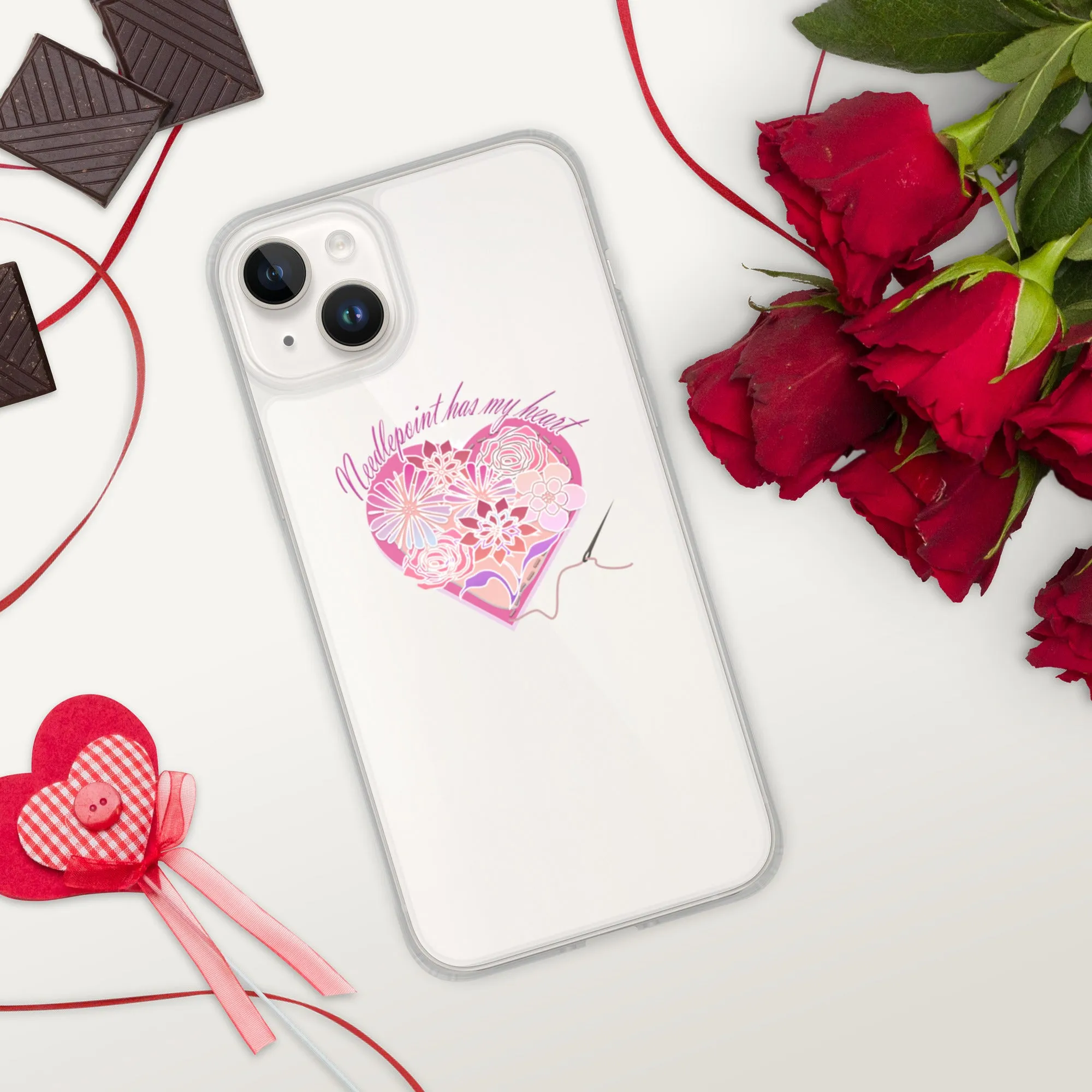 Needlepoint Has My Heart iPhone Case