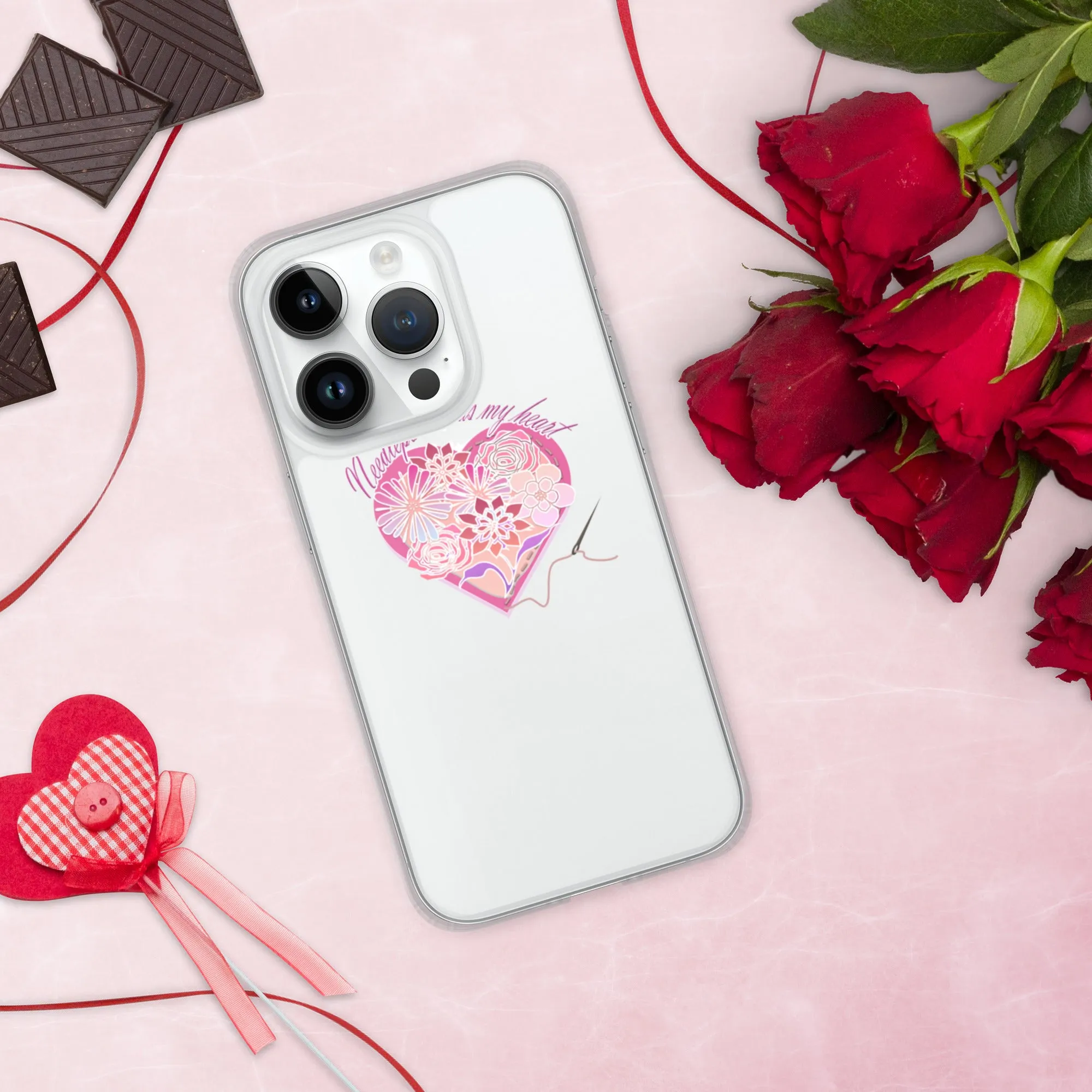 Needlepoint Has My Heart iPhone Case