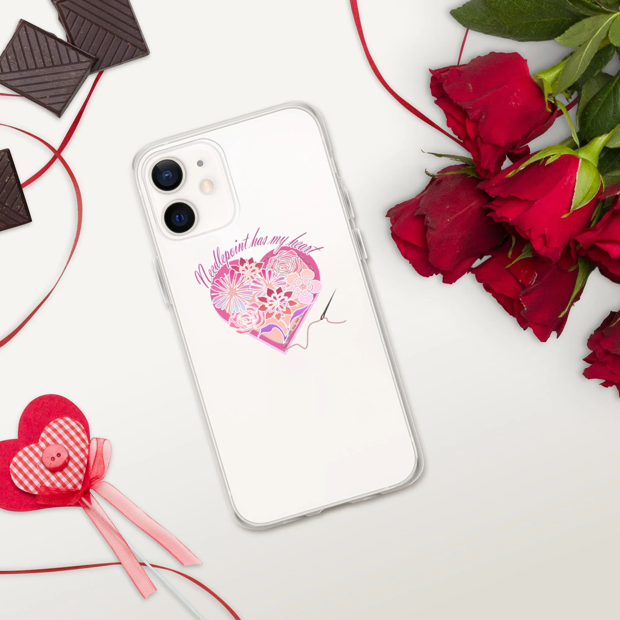 Needlepoint Has My Heart iPhone Case