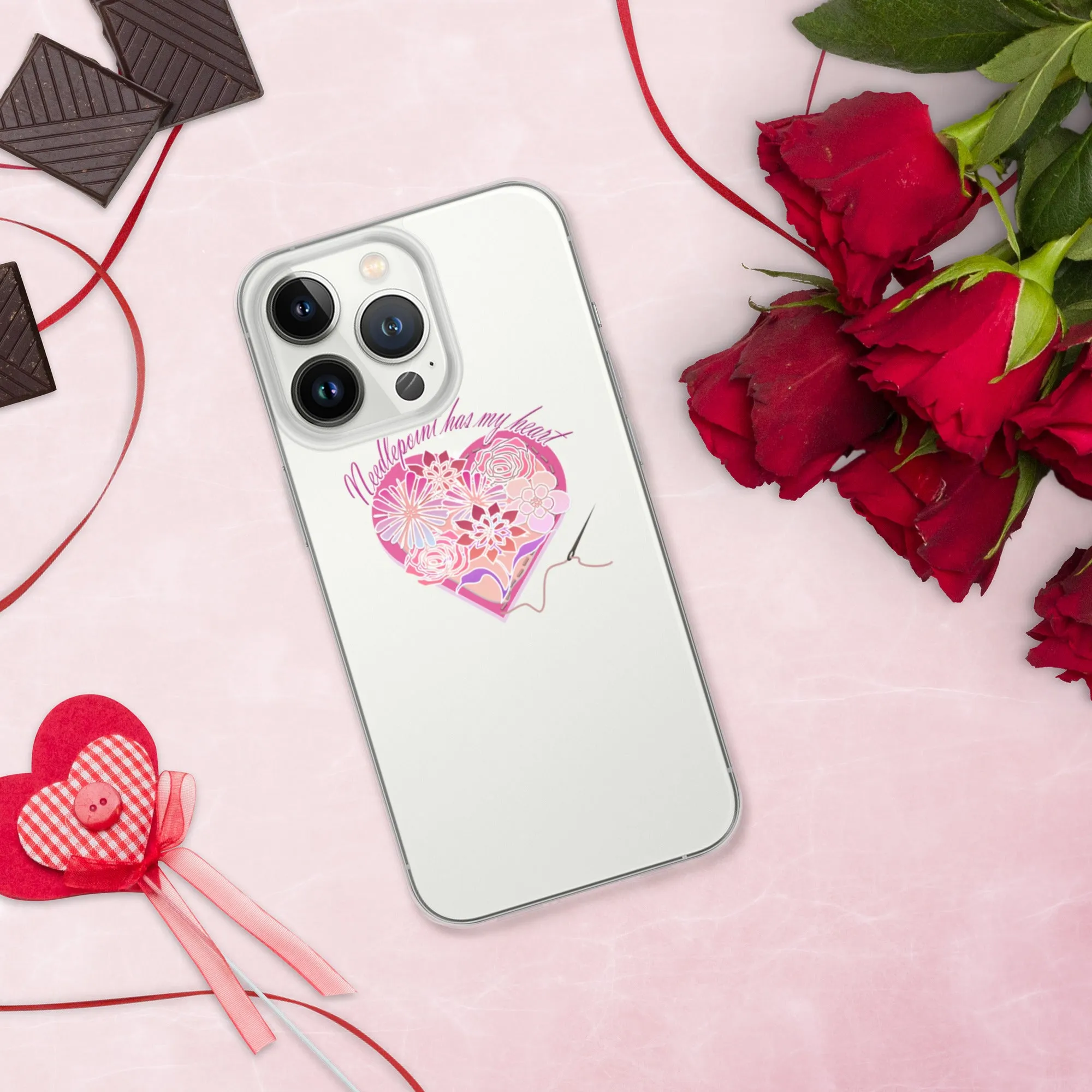 Needlepoint Has My Heart iPhone Case