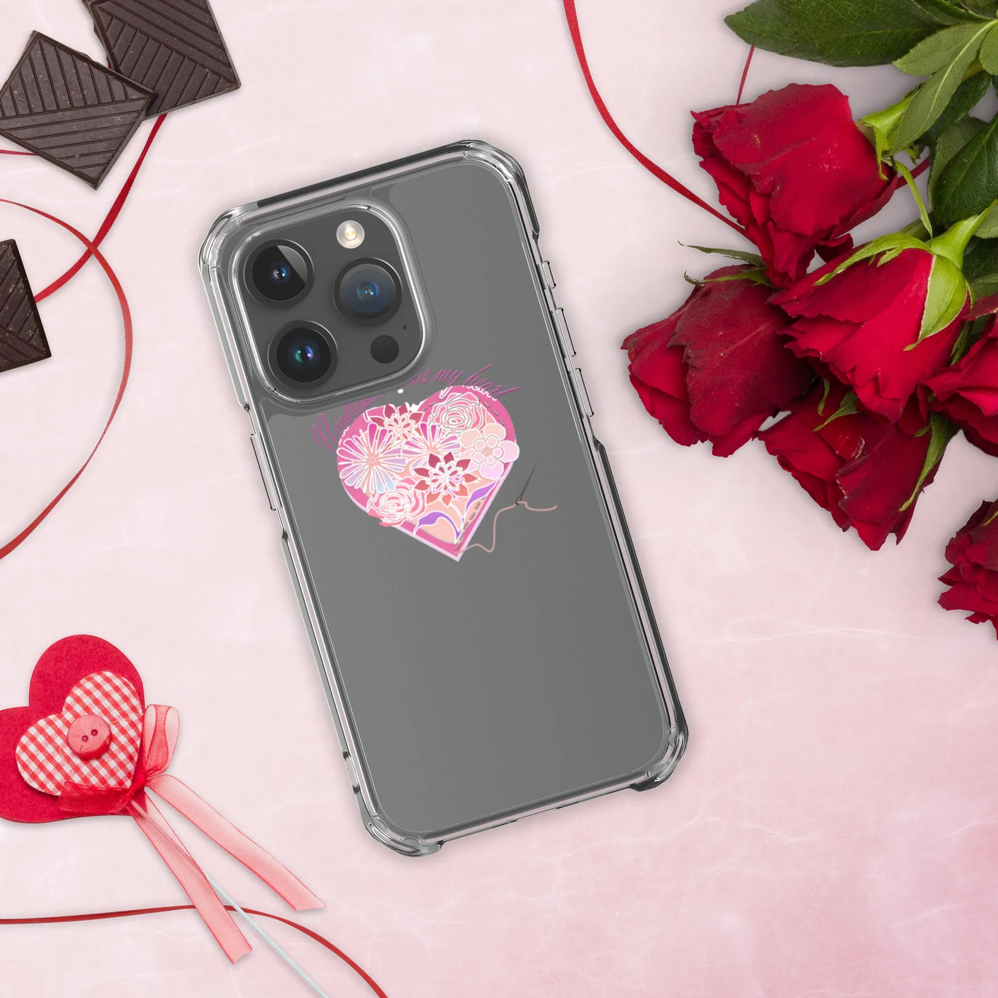 Needlepoint Has My Heart iPhone Case
