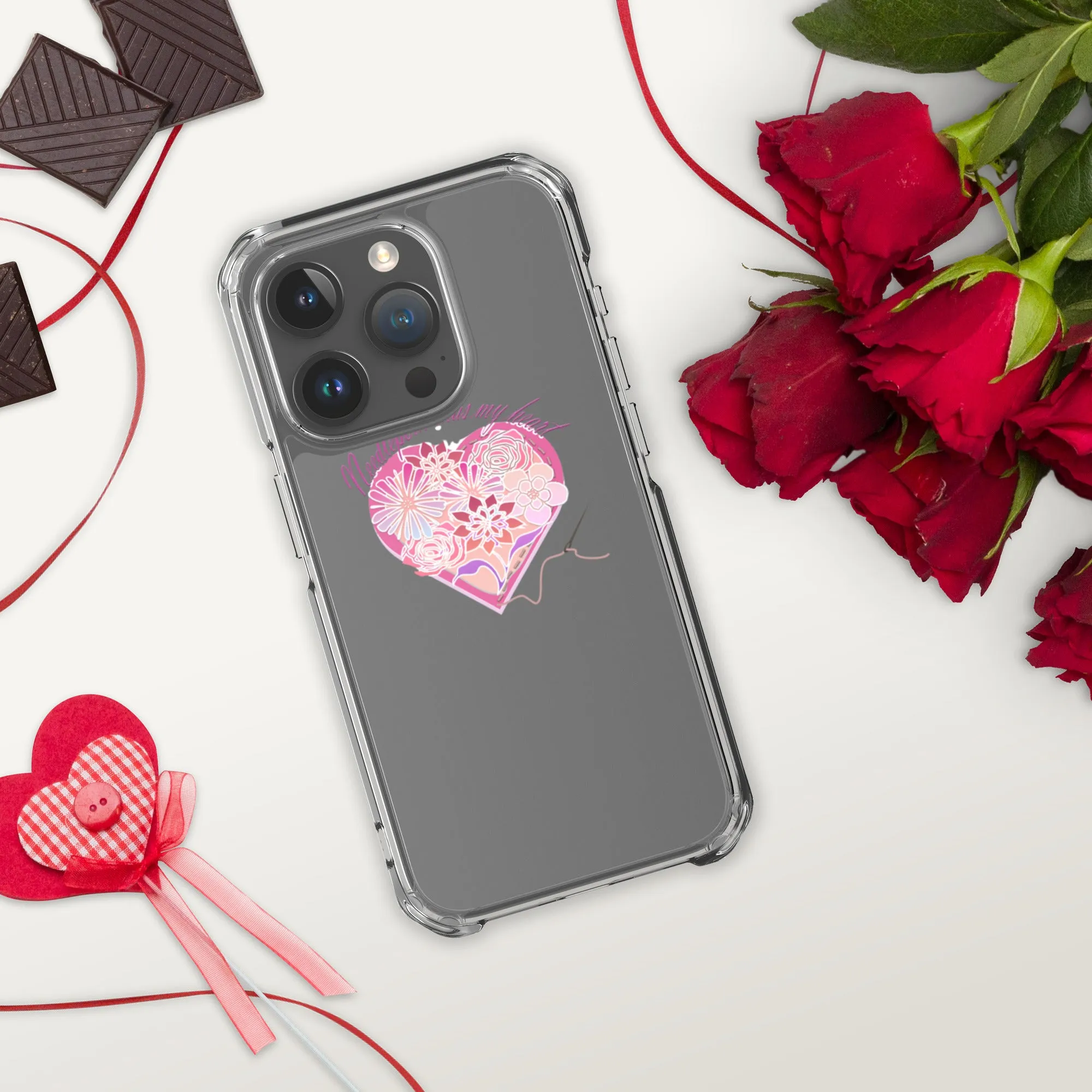 Needlepoint Has My Heart iPhone Case