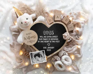 New Years Digital Baby Announcement - Gold Hat Lamb