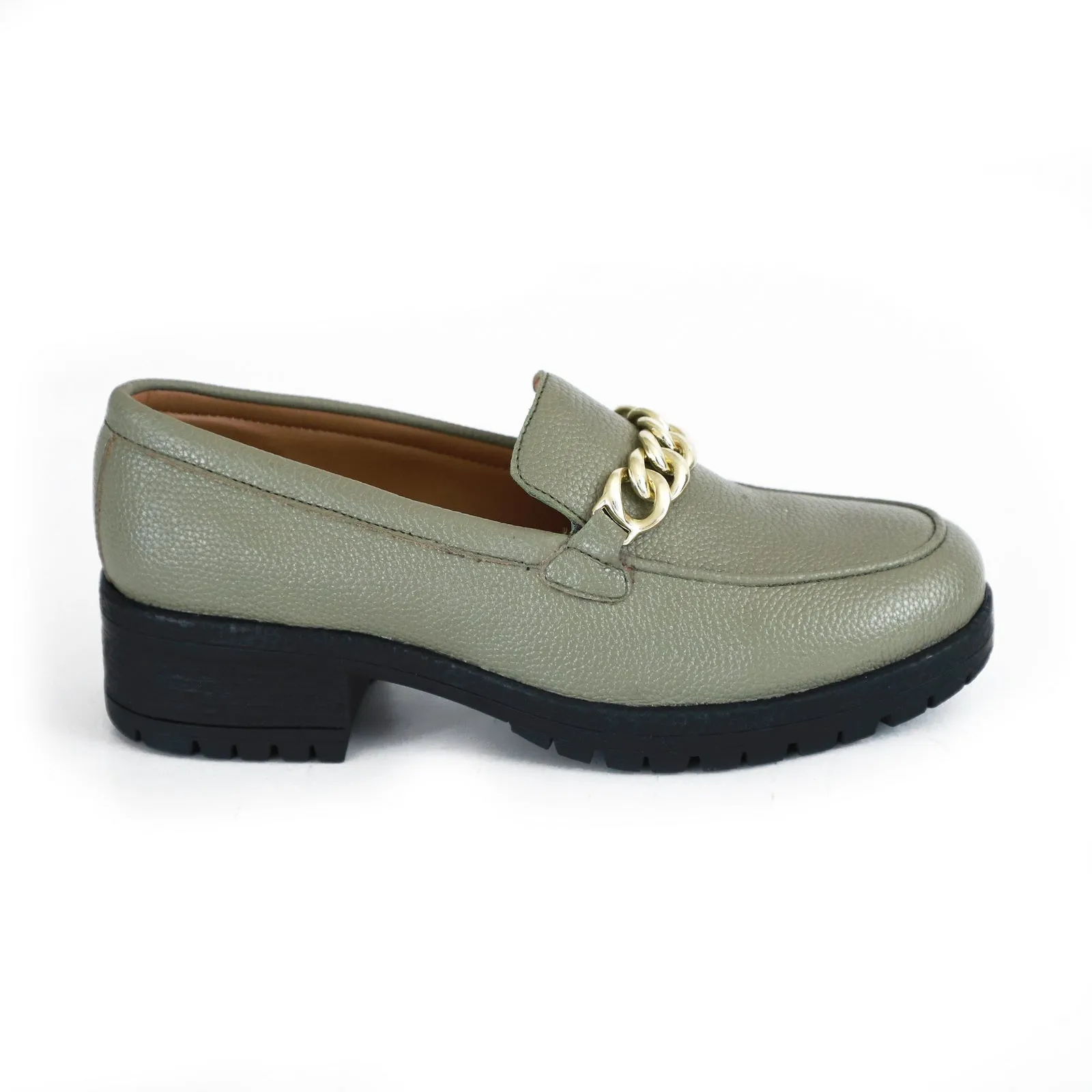 NICHE Women Brawny Buckle Loafers (Green)