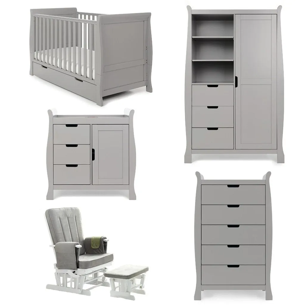 OBABY Stamford Classic 5 Piece Room Set - Warm Grey